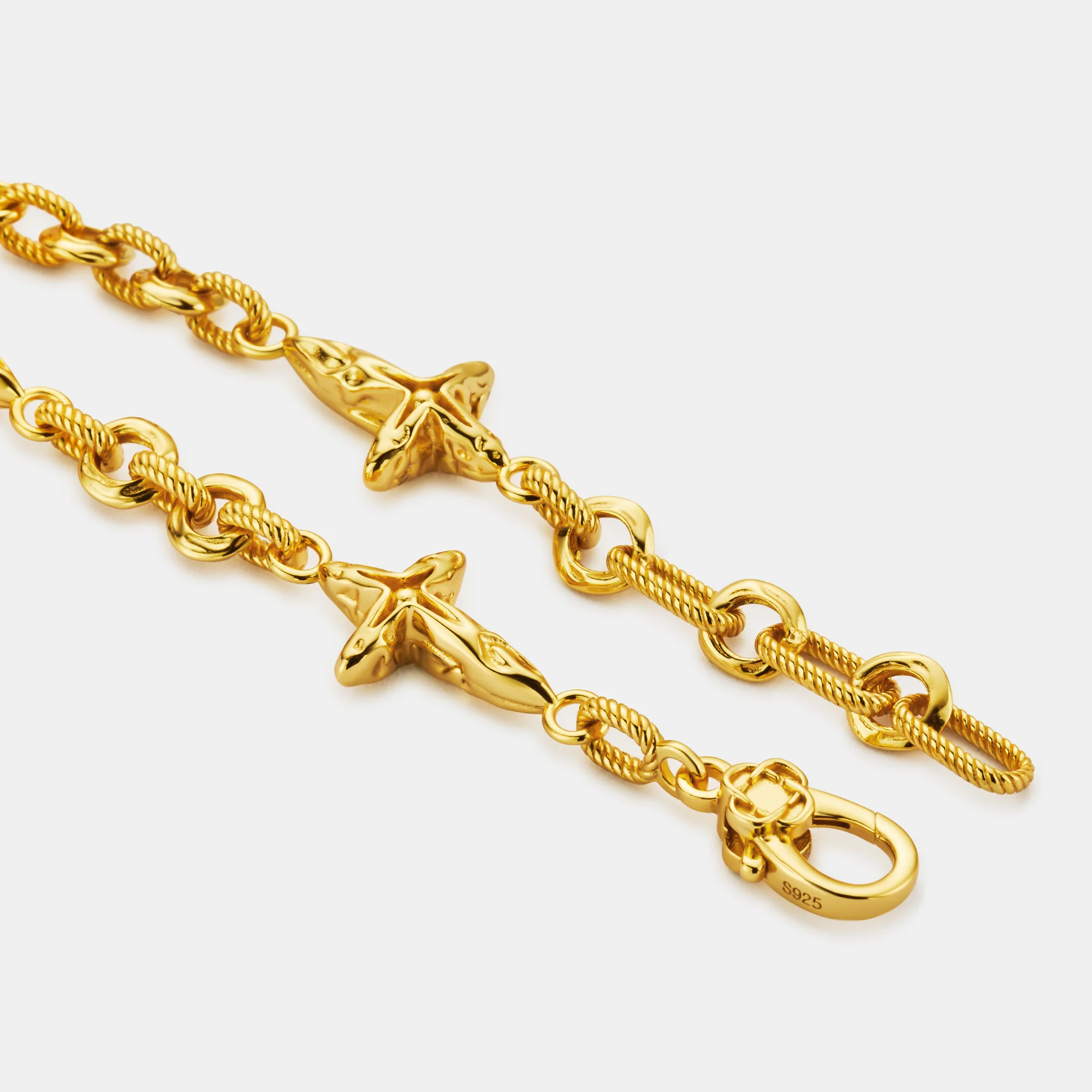 Melted Cross Bracelet (18ct Gold) | Sterling Silver - Image 5