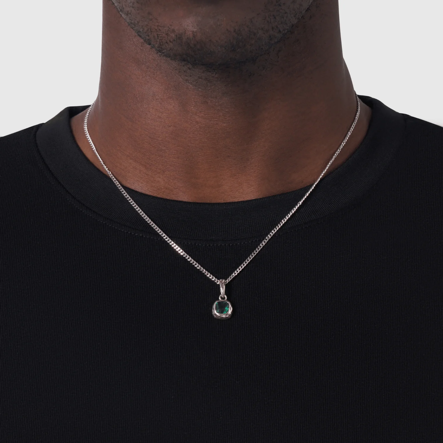 Melted Emerald Stone (Silver) | Sterling Silver - Image 5