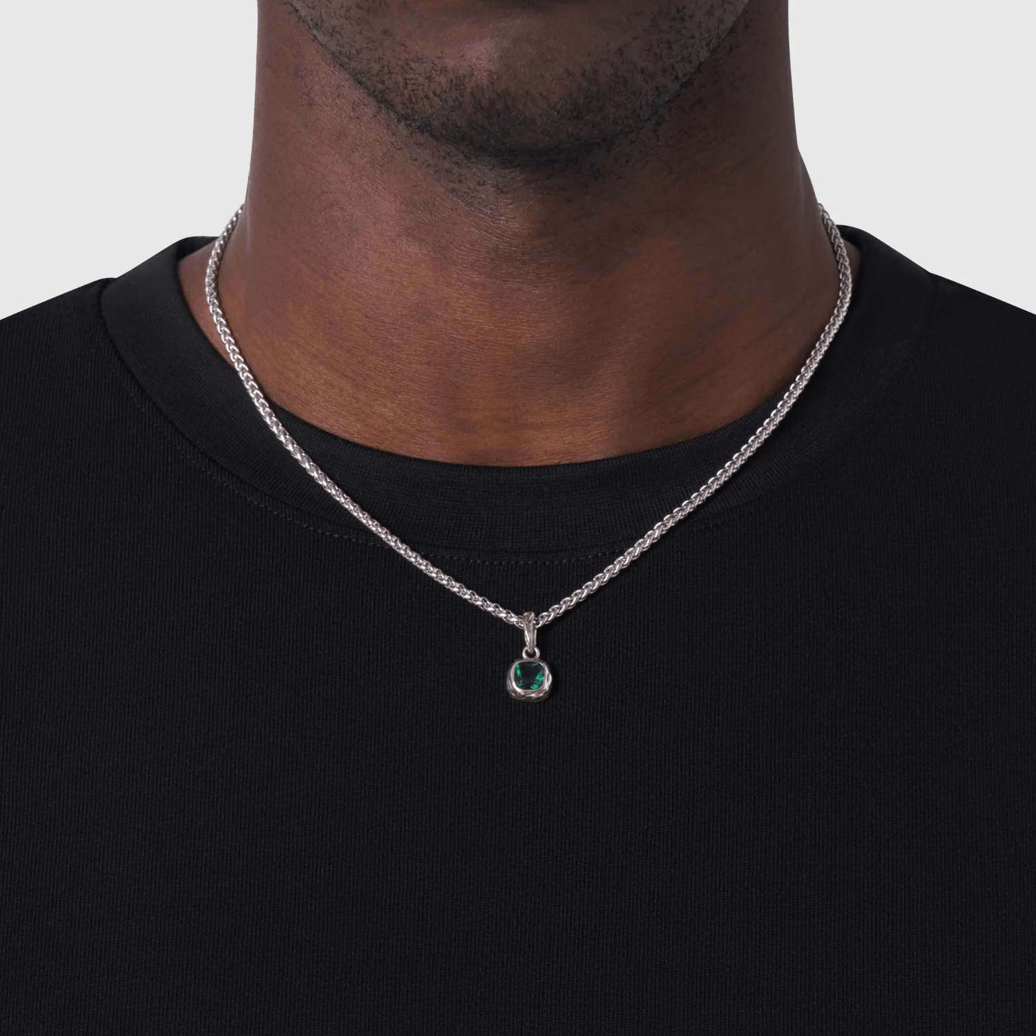 Melted Emerald Stone (Silver) | Sterling Silver - Image 7