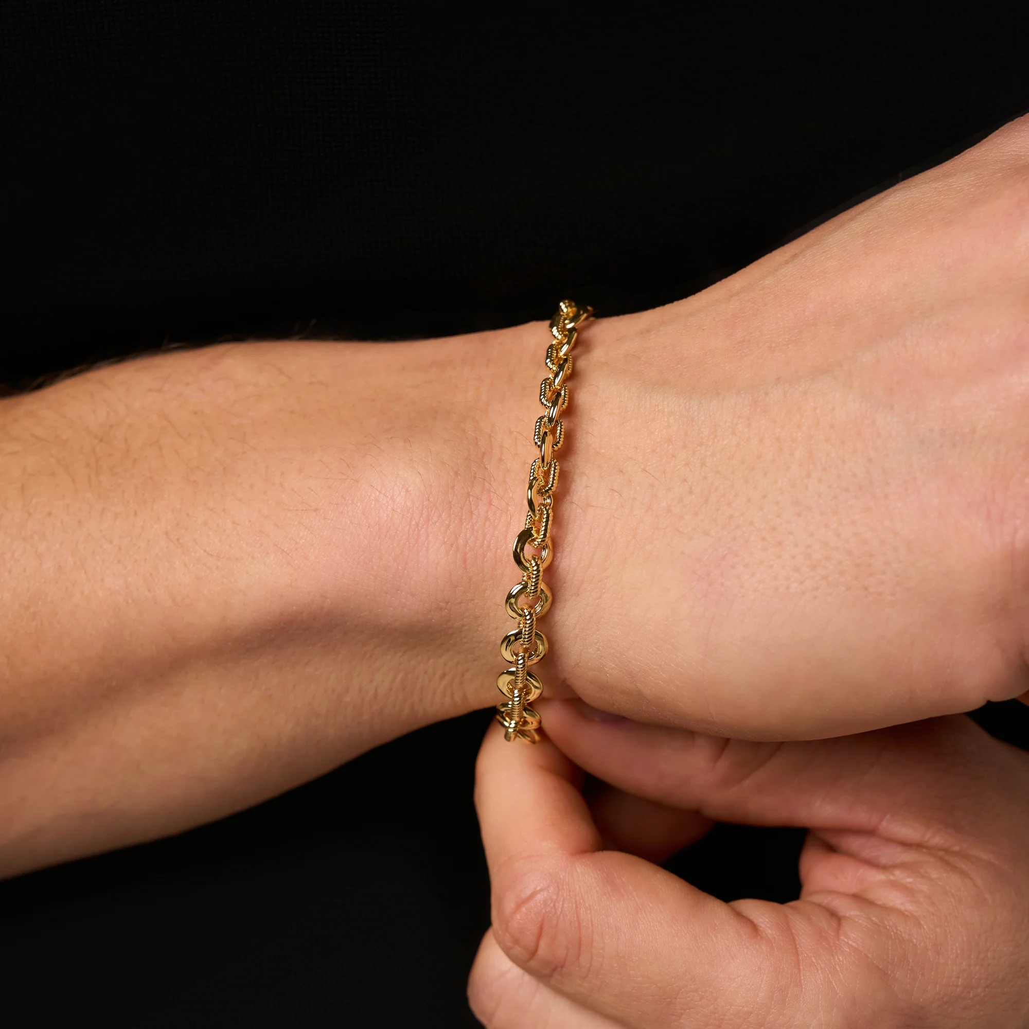 Melted Link Bracelet (Gold) - Image 3
