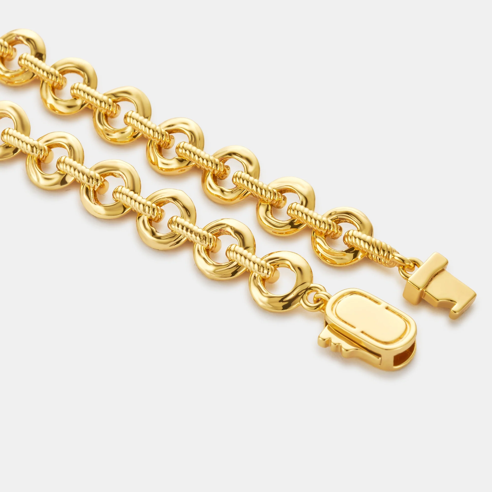 Melted Link Bracelet (Gold) - Image 5