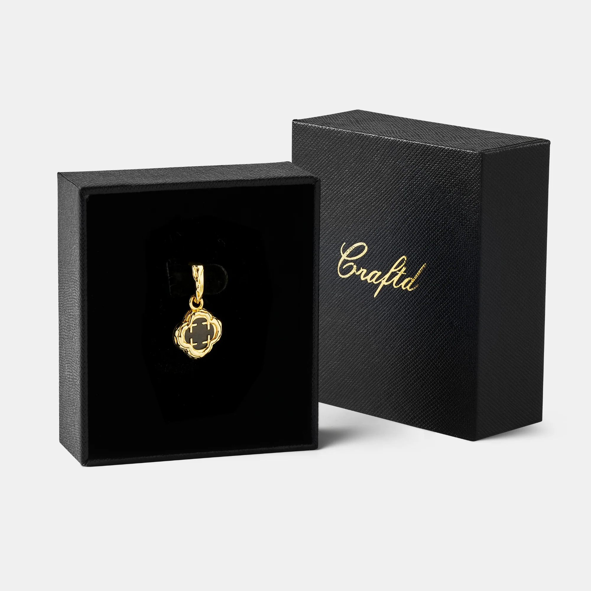 Melted Onyx Clover Stone (18ct Gold) | Sterling Silver - Image 2
