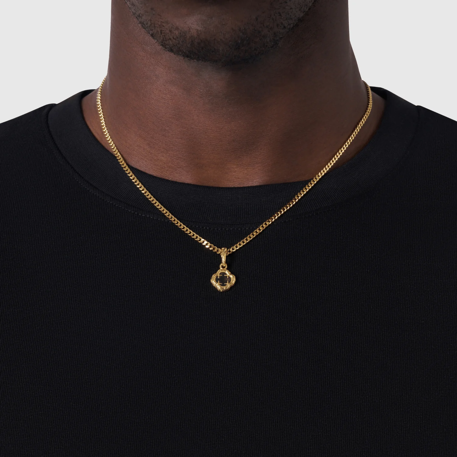 Melted Onyx Clover Stone (18ct Gold) | Sterling Silver - Image 5