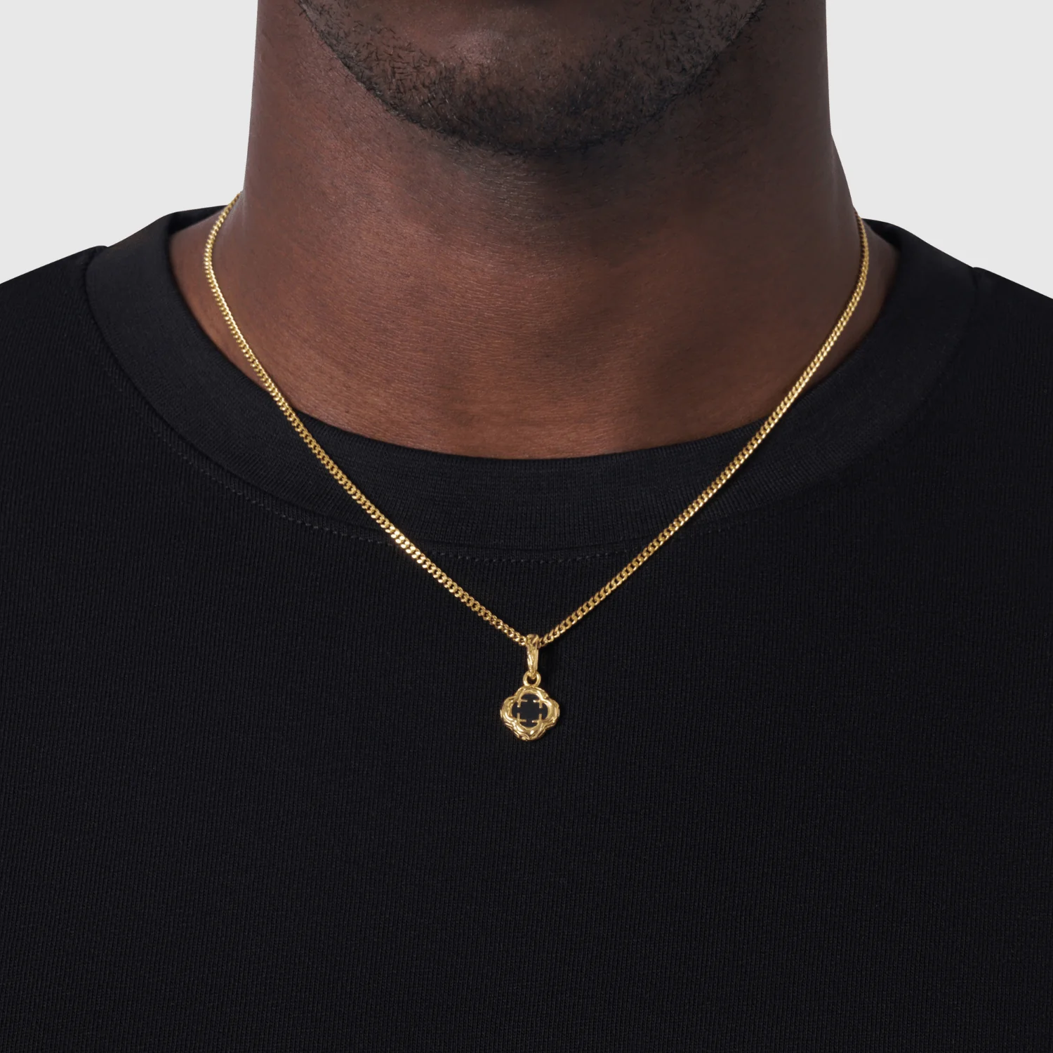 Melted Onyx Clover Stone (18ct Gold) | Sterling Silver - Image 6