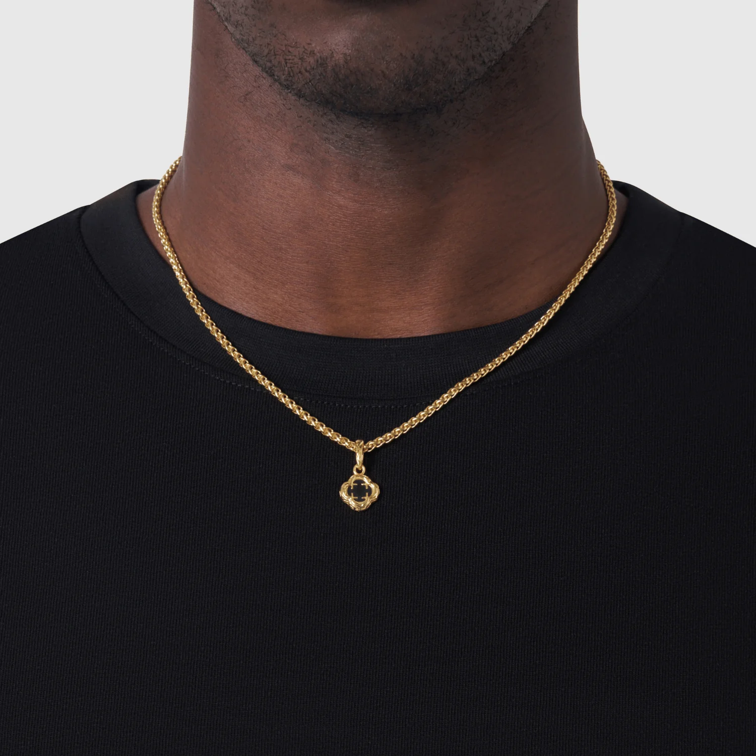 Melted Onyx Clover Stone (18ct Gold) | Sterling Silver - Image 8