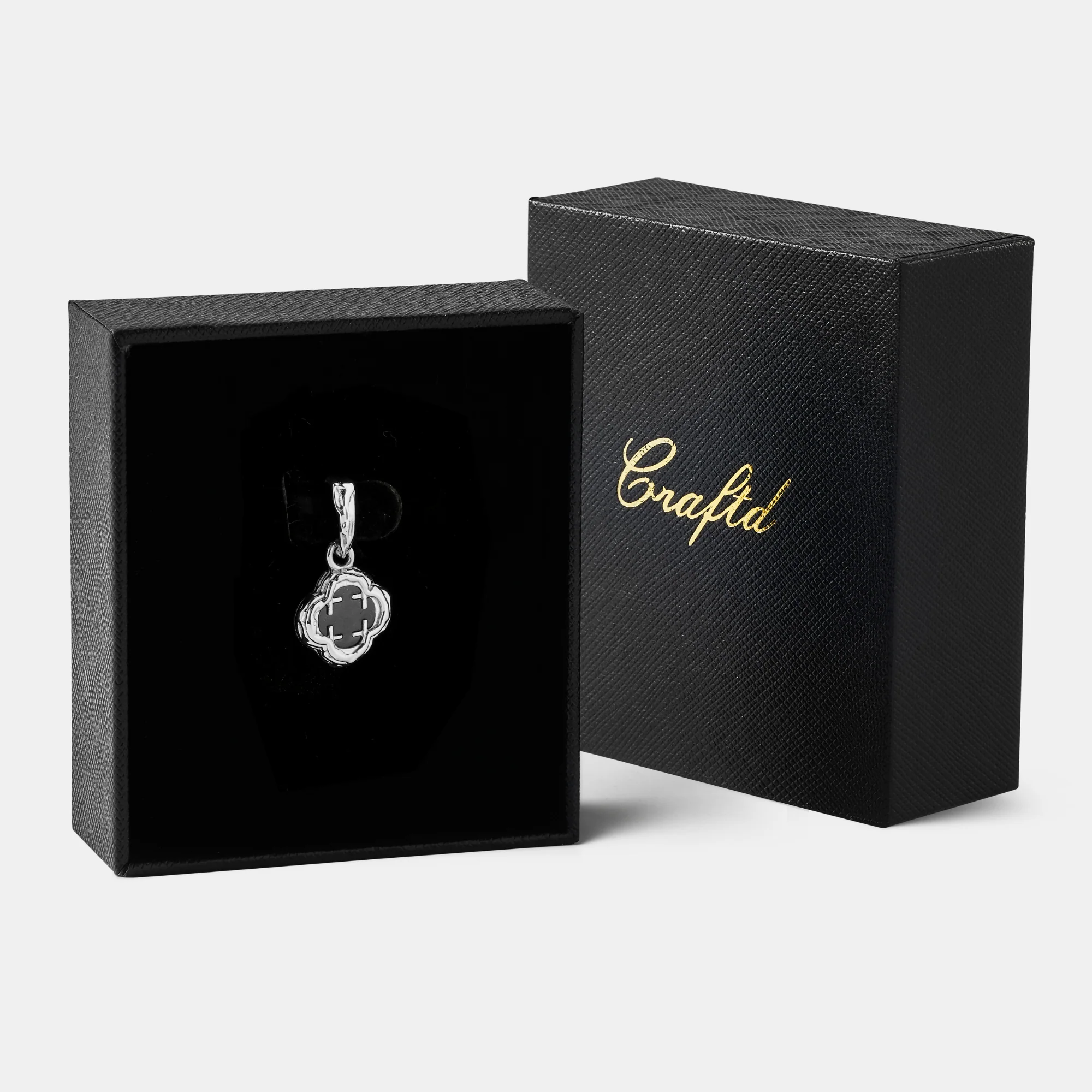Melted Onyx Clover Stone (Silver) | Sterling Silver - Image 2