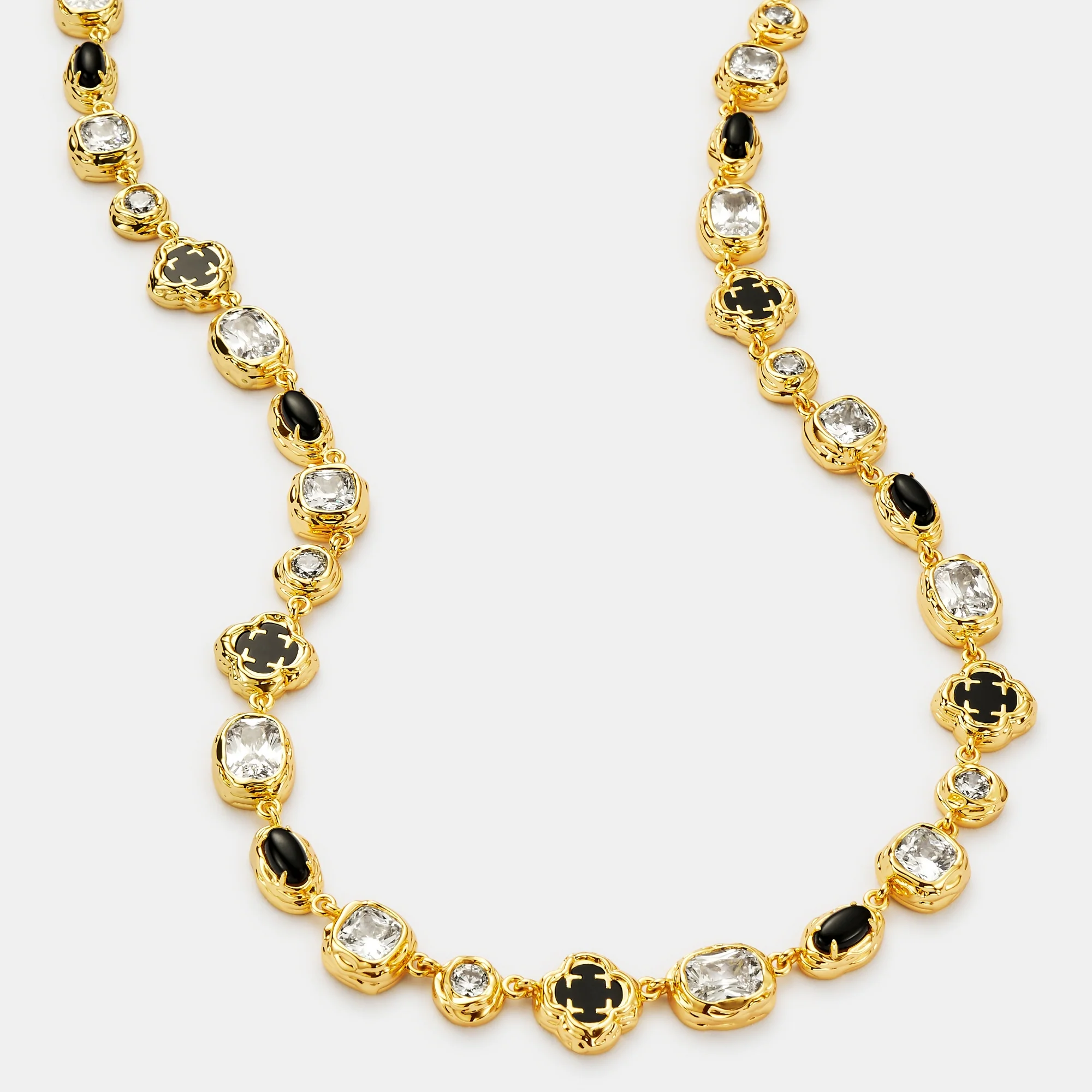 Melted Onyx Gemstone Necklace (Gold) - Image 8