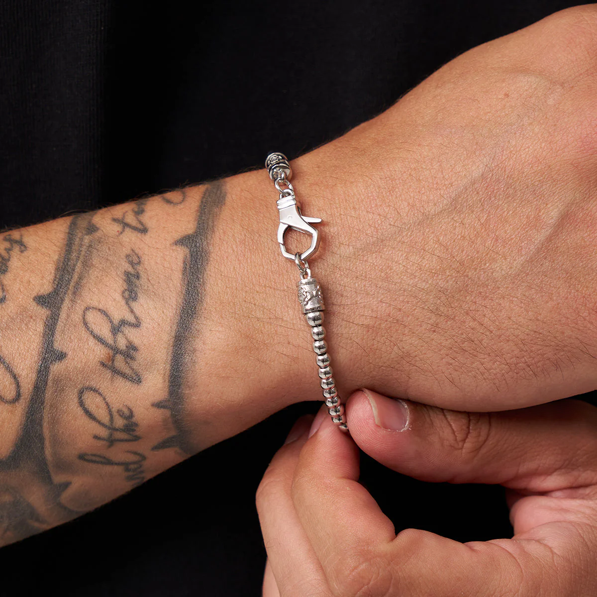 Mini Chrome Ball Bracelet (Silver) - Image 2