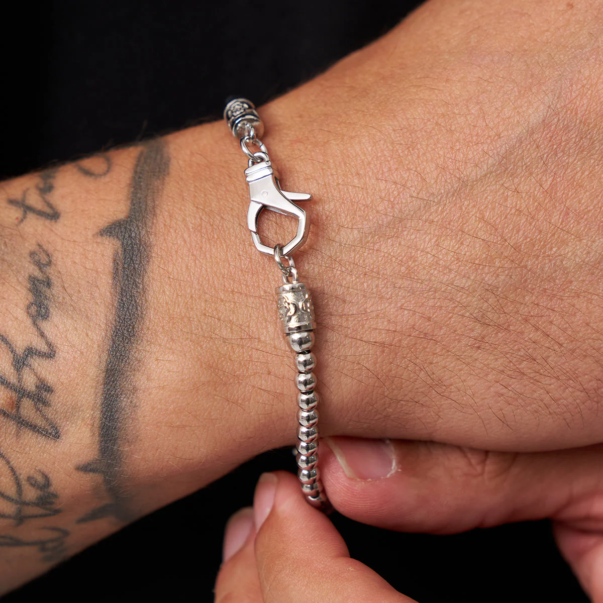 Mini Chrome Ball Bracelet (Silver) - Image 3