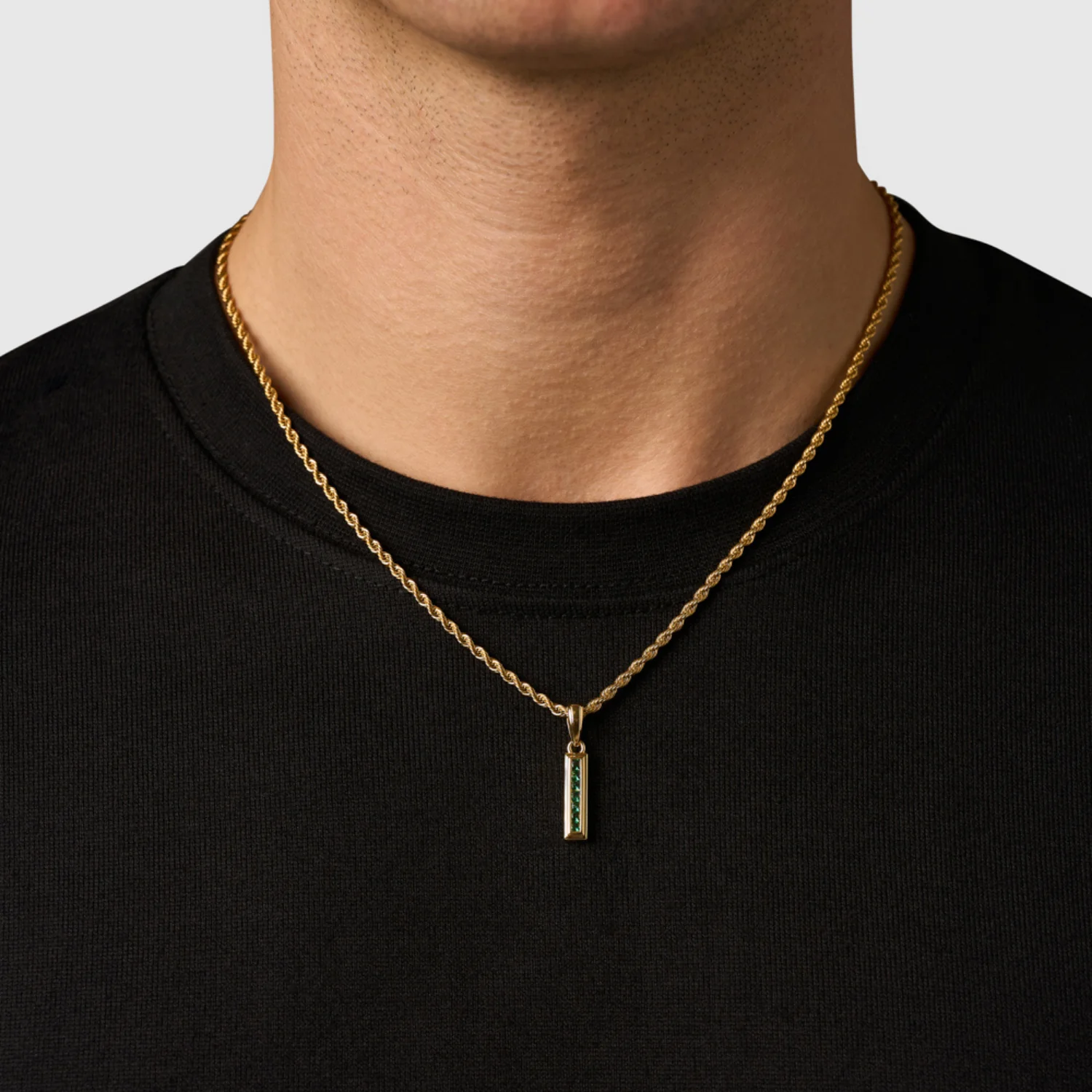 Mini Emerald Stone Totem (Gold) - Image 2