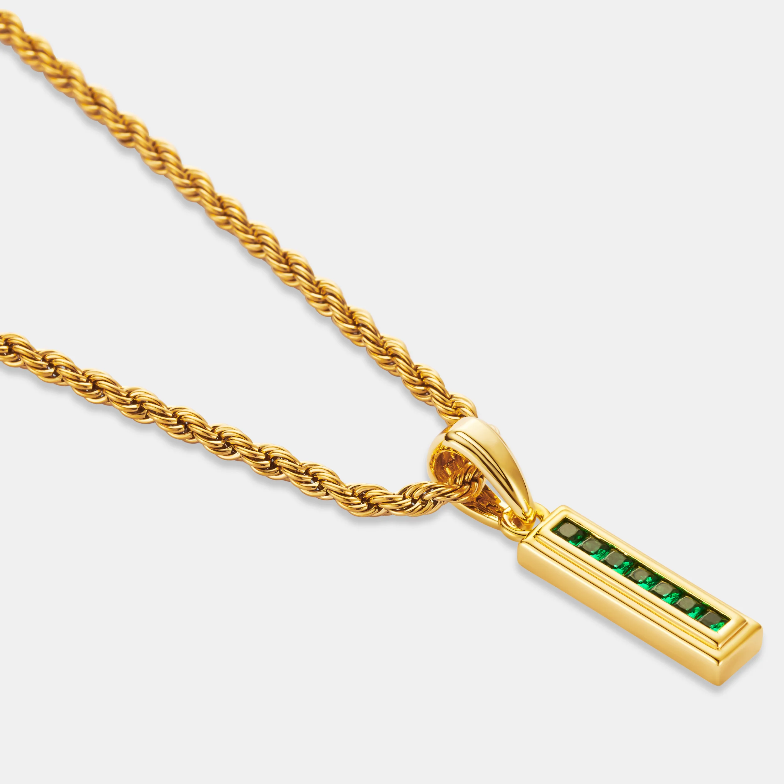 Mini Emerald Stone Totem (Gold) - Image 3