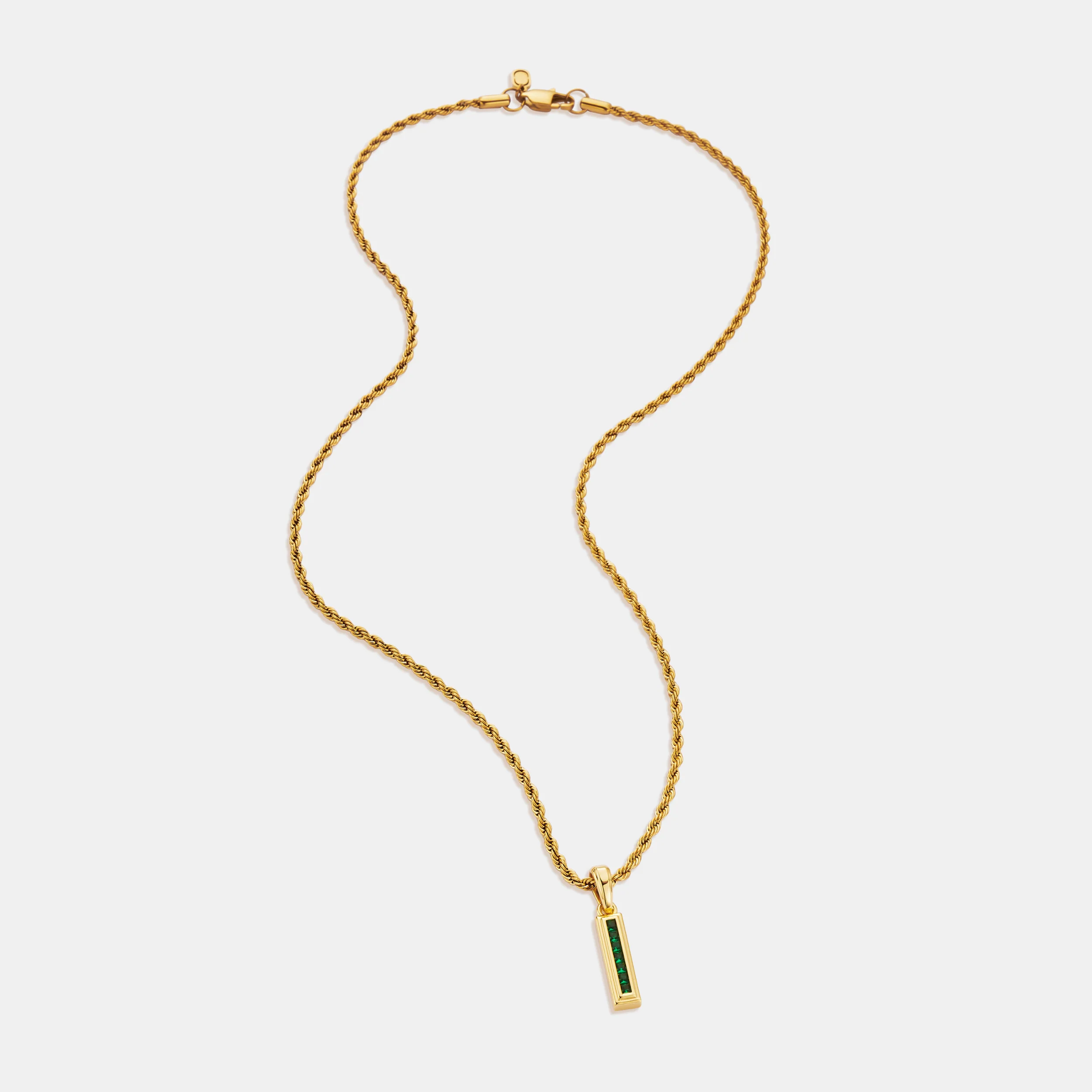 Mini Emerald Stone Totem (Gold) - Image 5