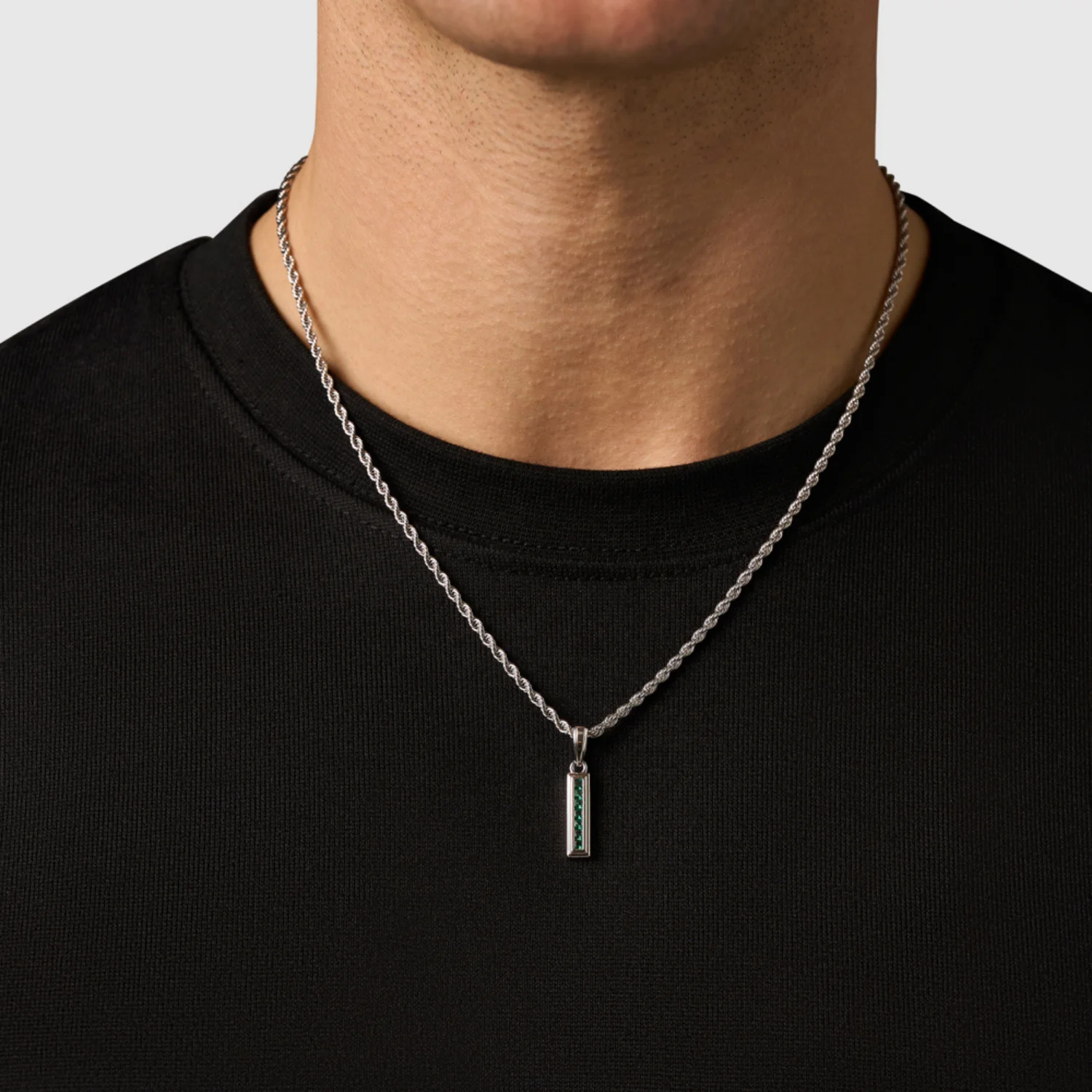 Mini Emerald Stone Totem (Silver) - Image 2
