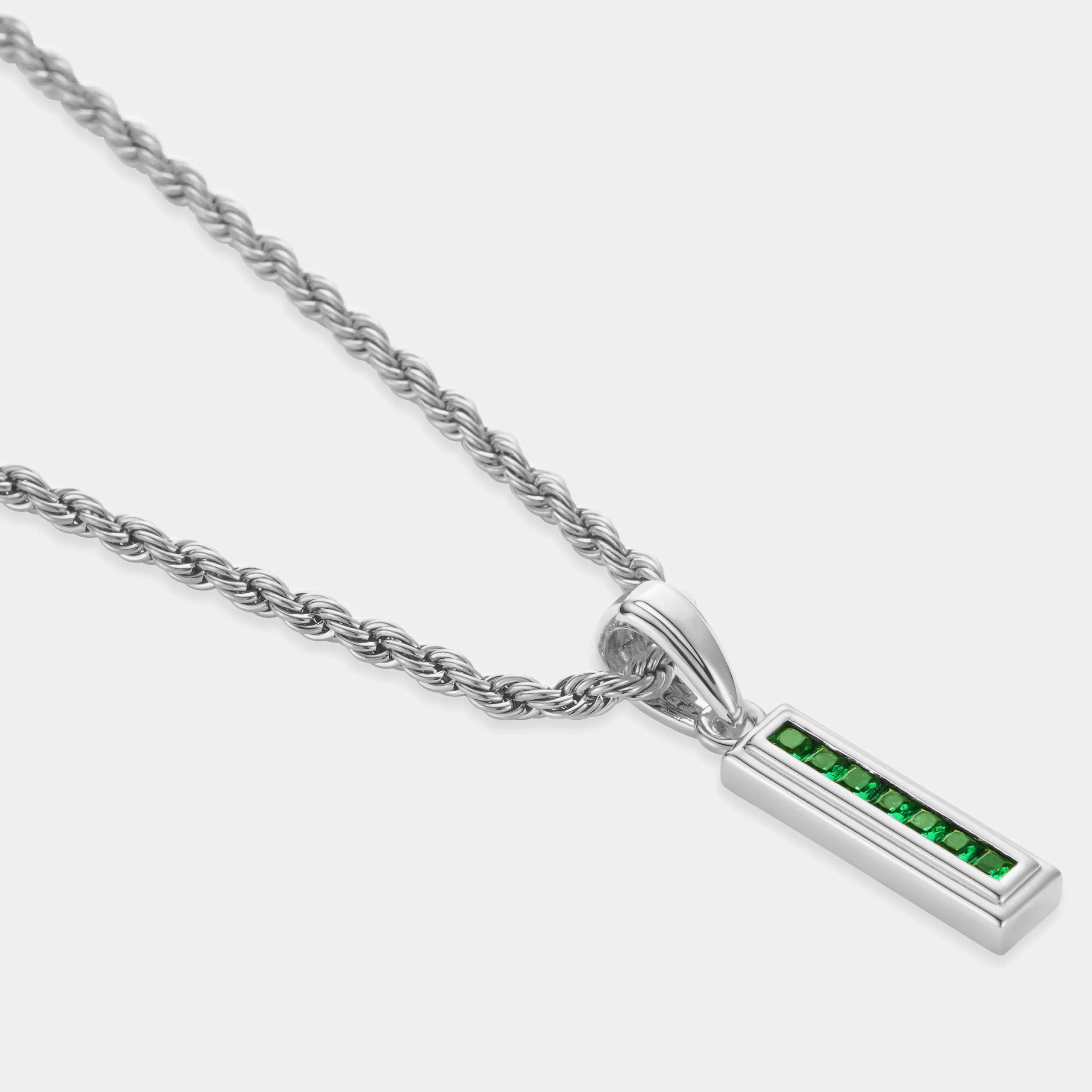 Mini Emerald Stone Totem (Silver) - Image 3