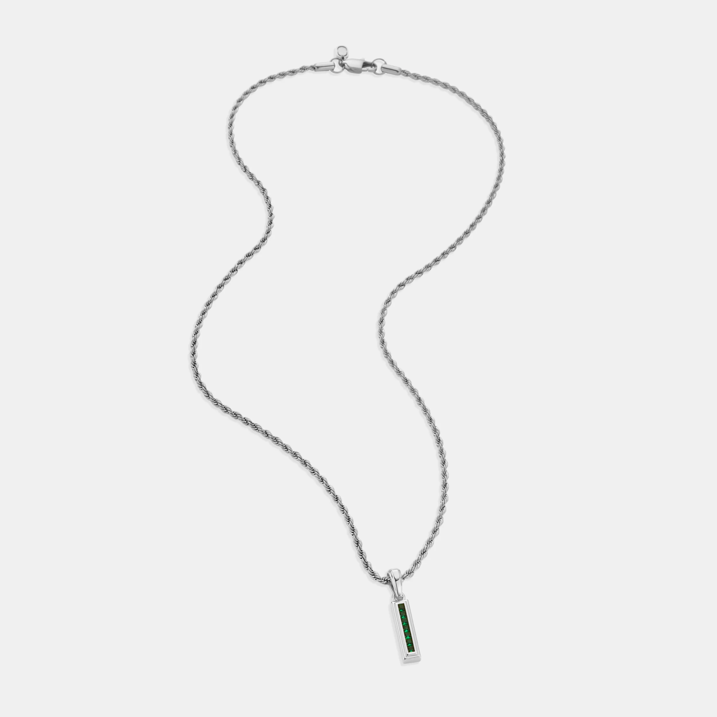 Mini Emerald Stone Totem (Silver) - Image 5