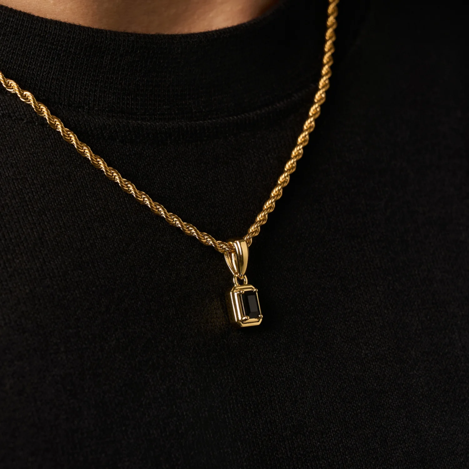 Mini Onyx Stone Rectangle (Gold) - Image 4