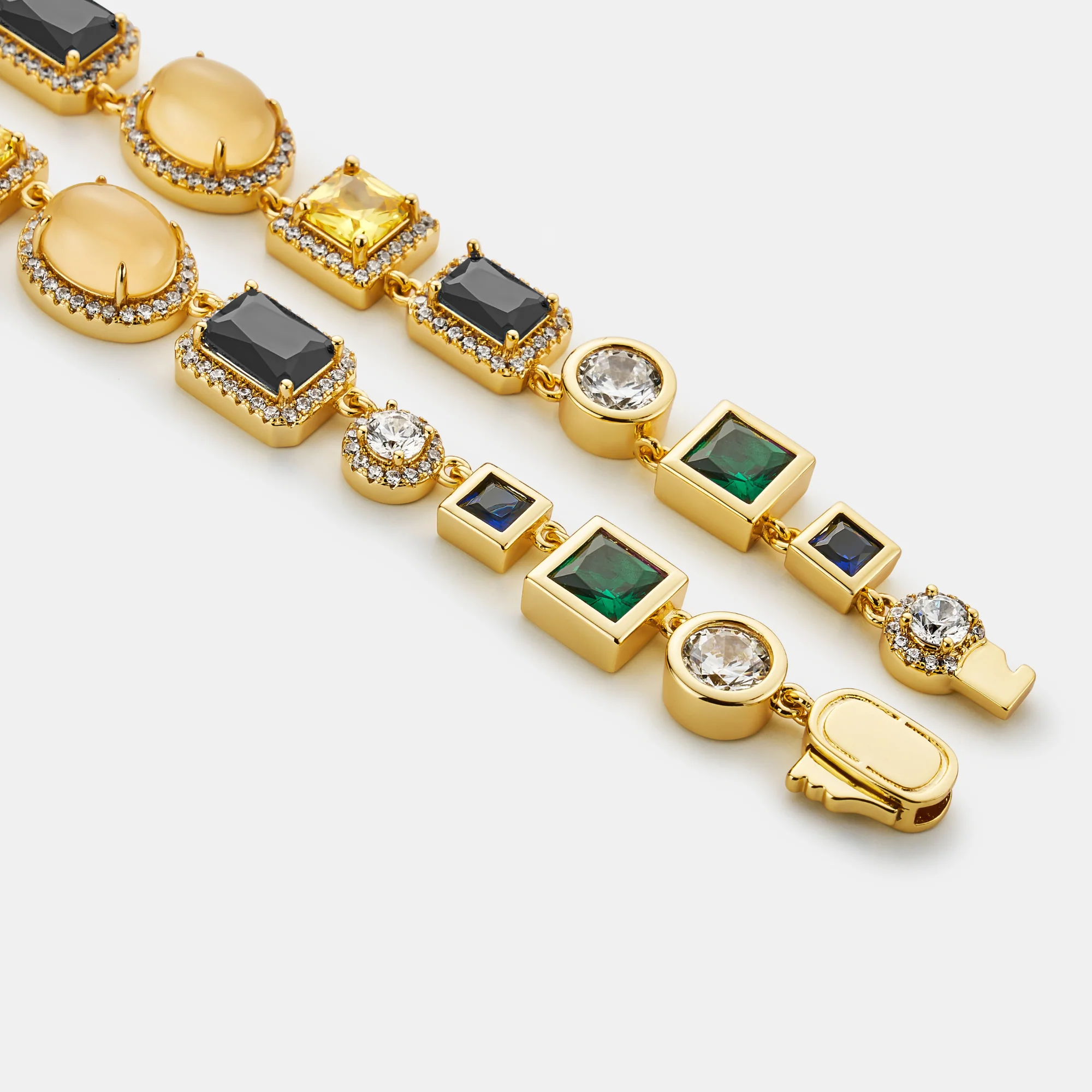 Onyx Gemstone Necklace (Gold) - Image 4