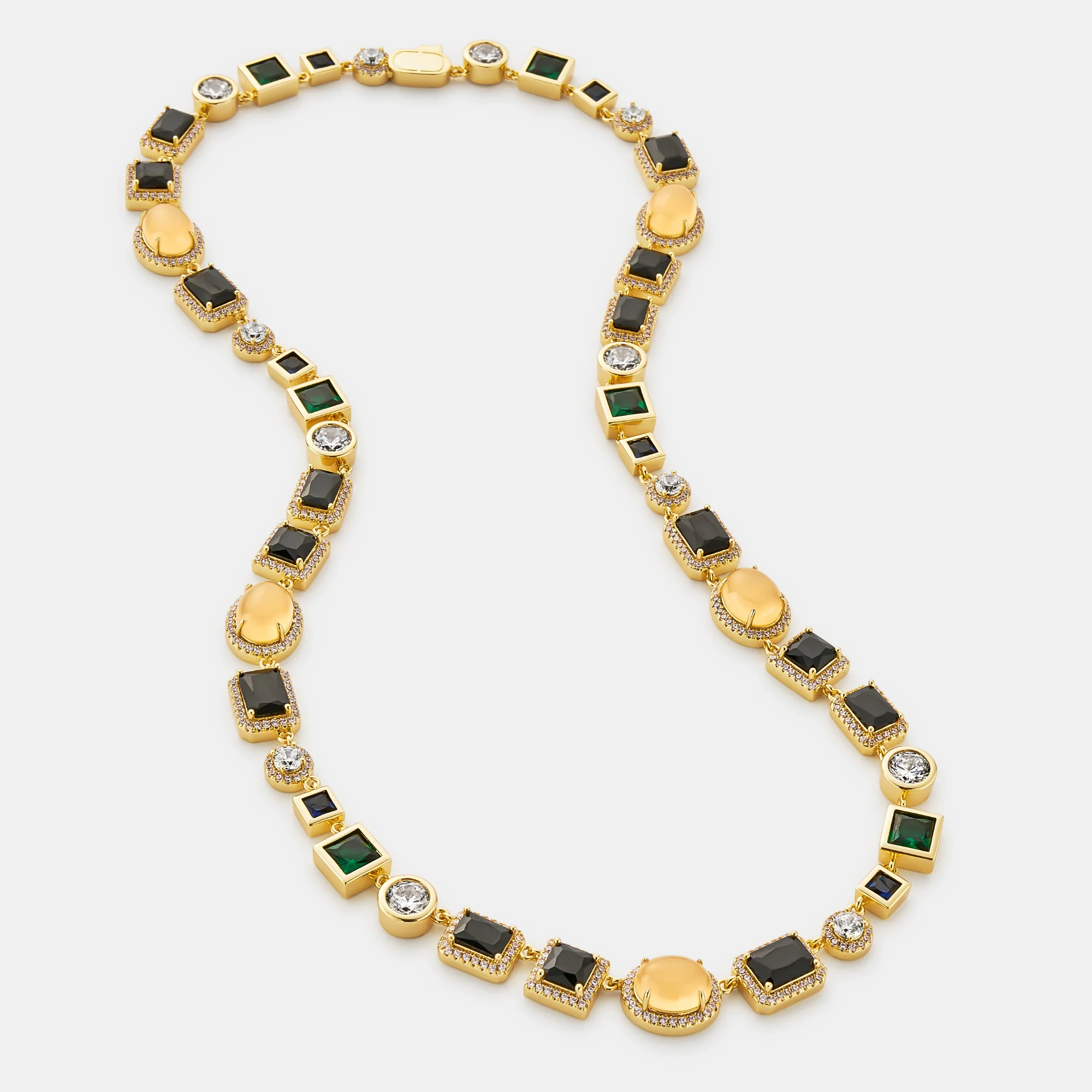 Onyx Gemstone Necklace (Gold) - Image 5