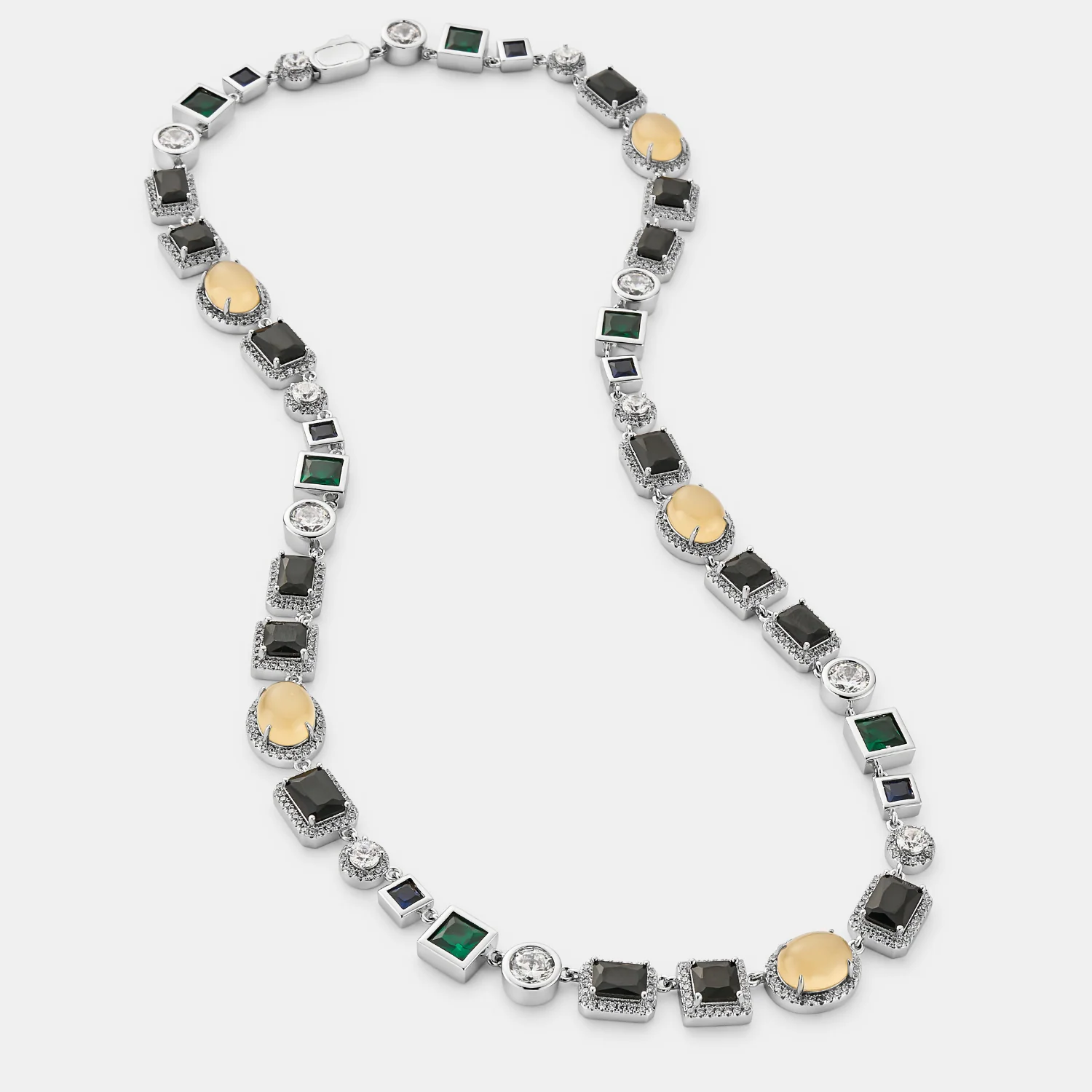 Onyx Gemstone Necklace (Silver) - Image 5