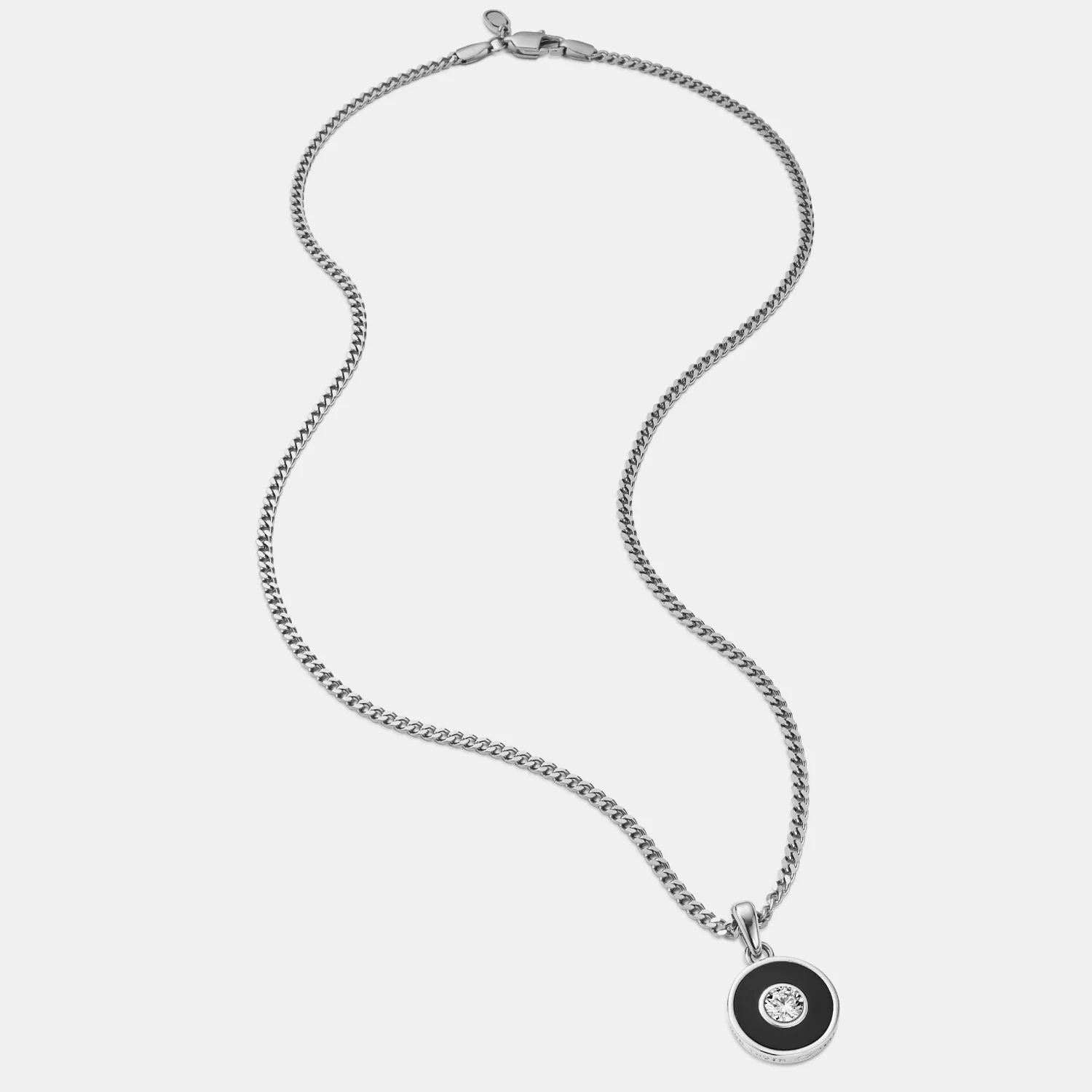 Onyx Round Gem Pendant (Silver) - Image 4