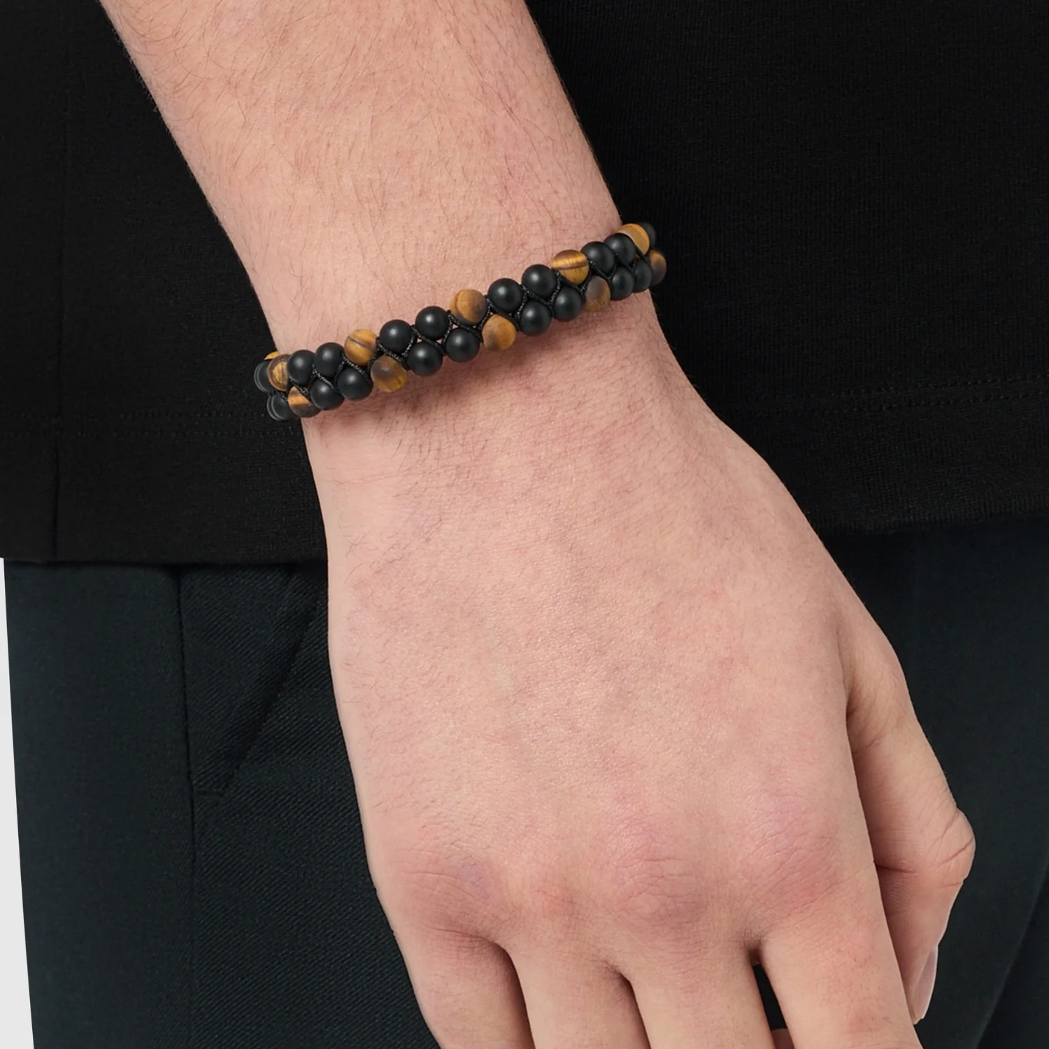 Onyx Stack Bead Bracelet - Image 2