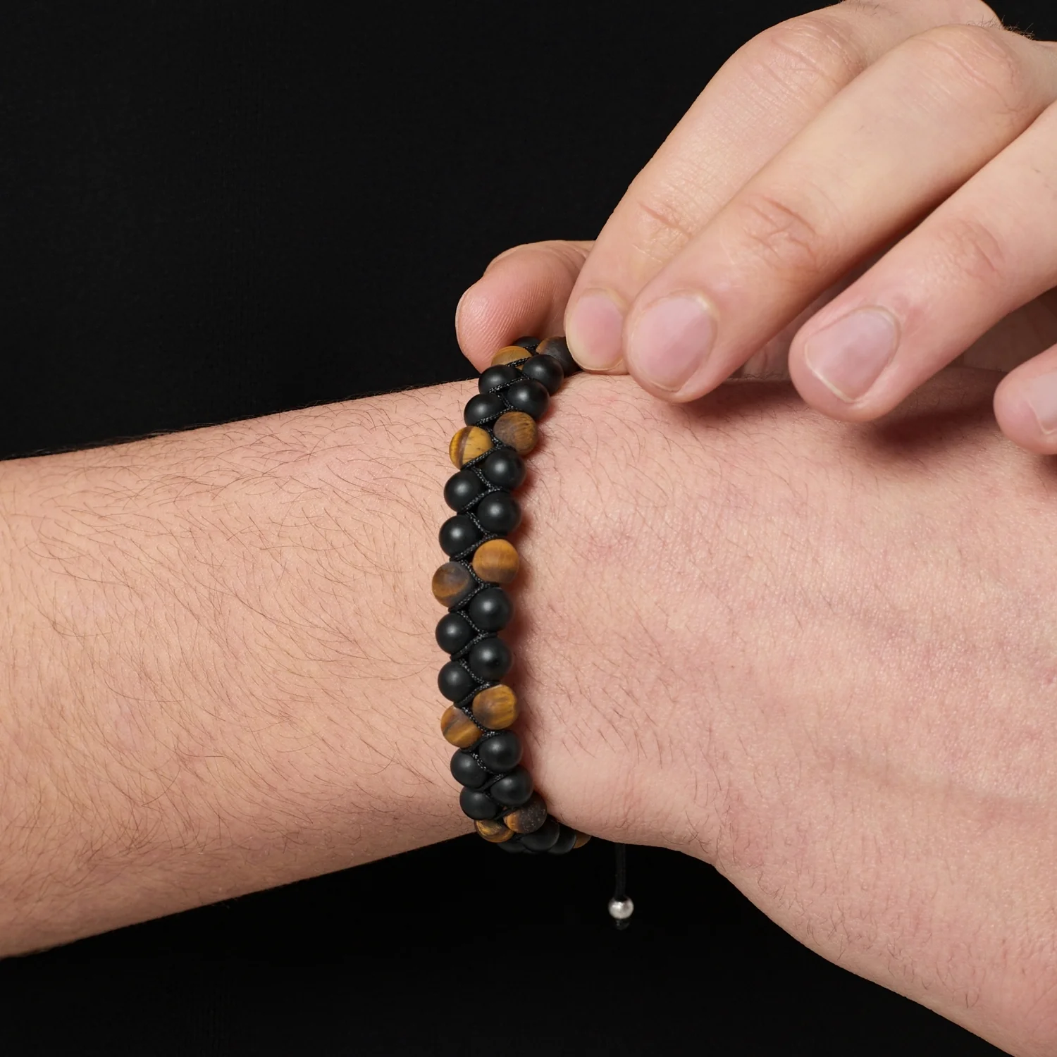 Onyx Stack Bead Bracelet - Image 3