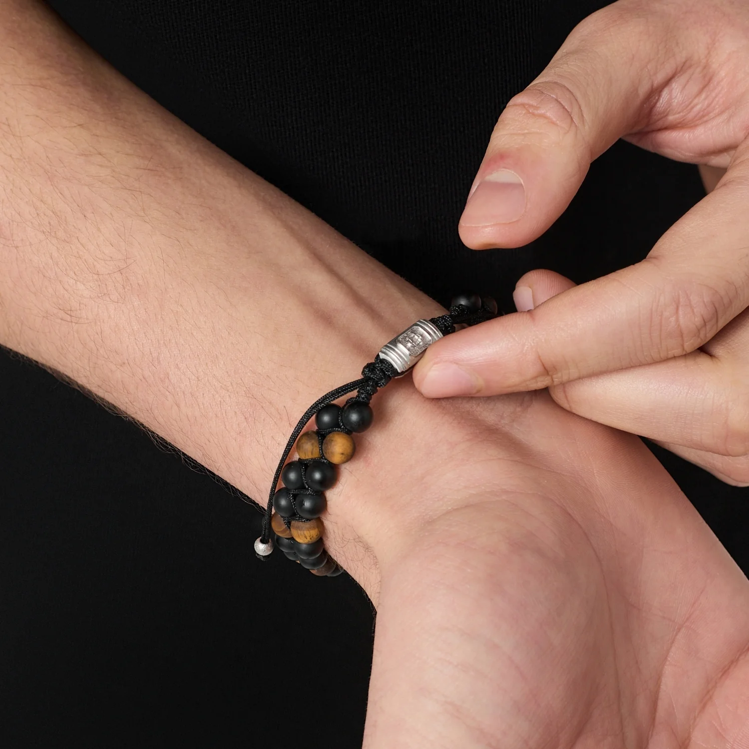 Onyx Stack Bead Bracelet - Image 7
