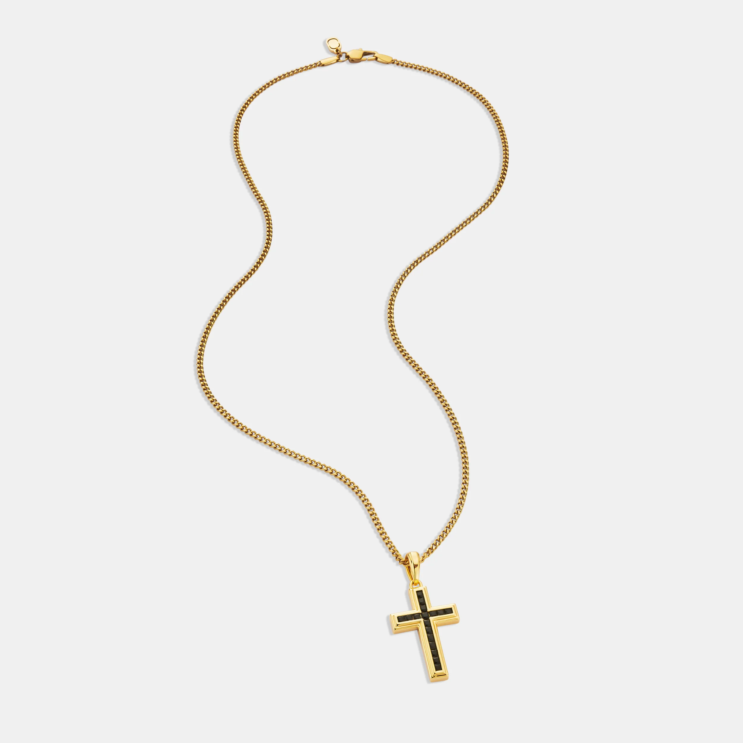 Onyx Stone Cross (Gold) - Image 5