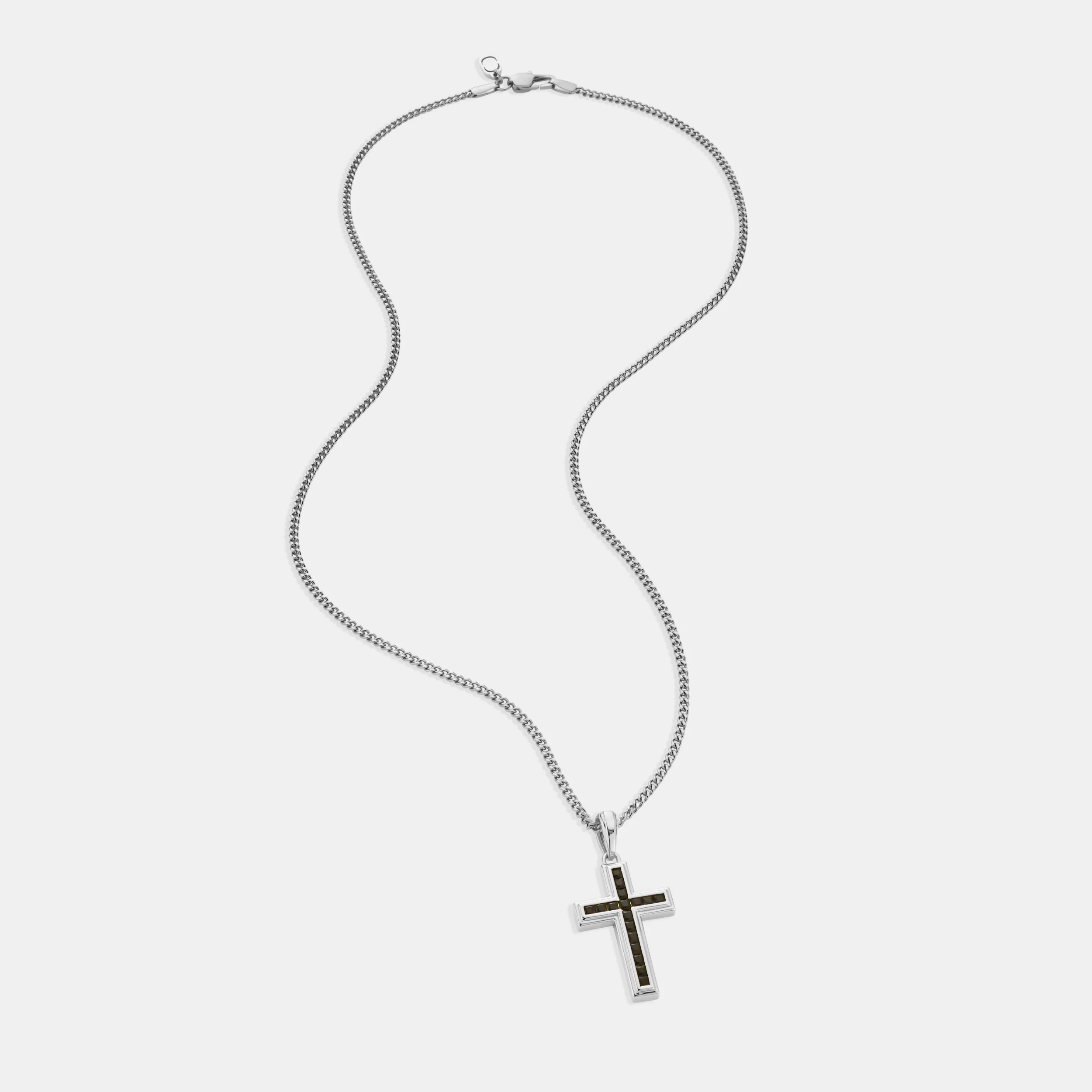 Onyx Stone Cross (Silver) - Image 5