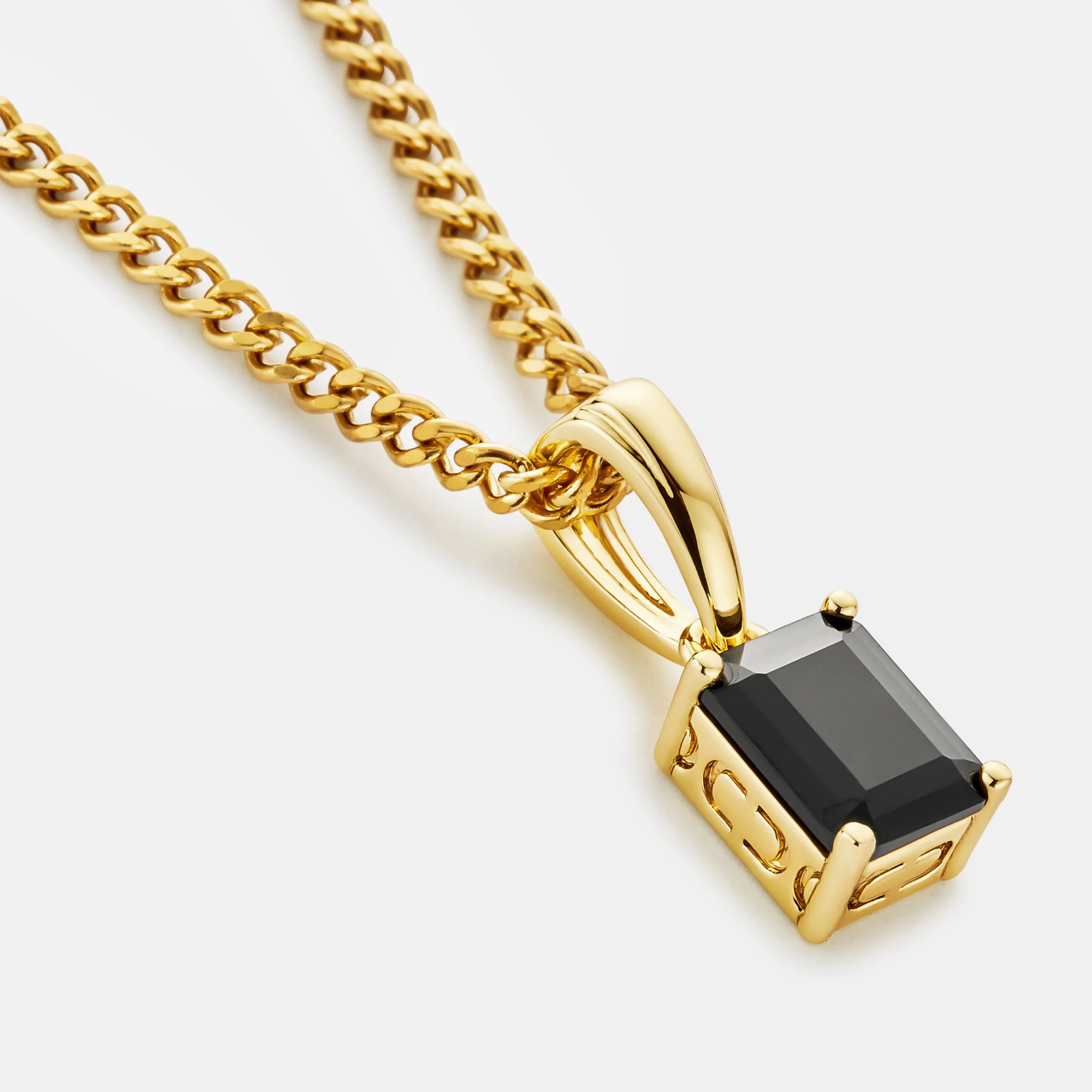 Onyx Stone Pendant (Gold) - Image 4