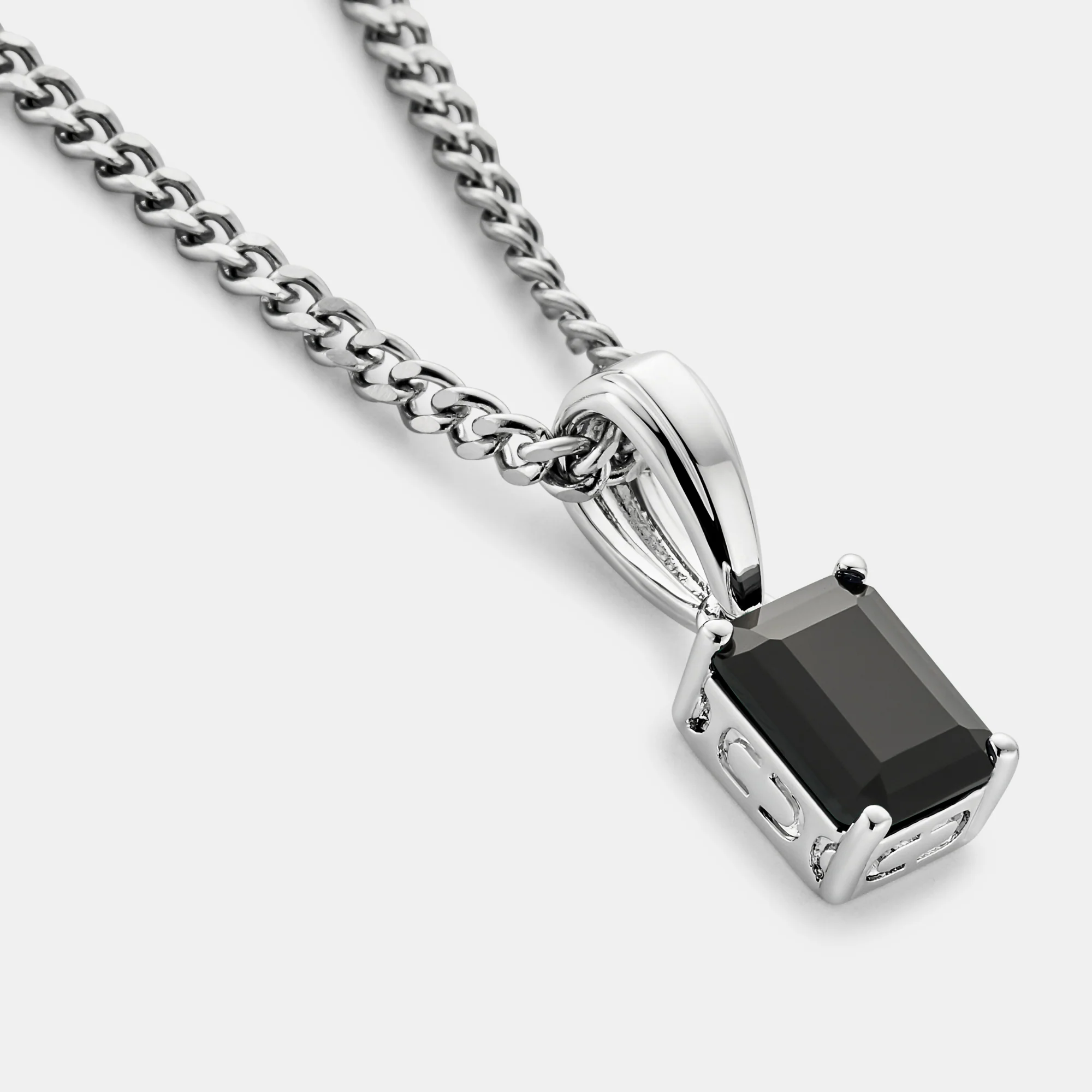 Onyx Stone Pendant (Silver) - Image 4