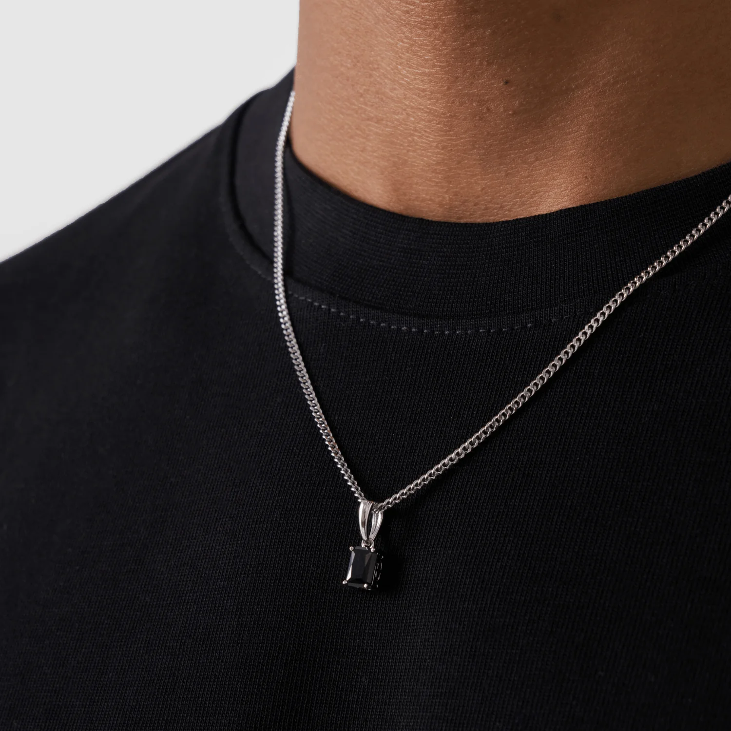 Onyx Stone Pendant (Silver) - Image 5
