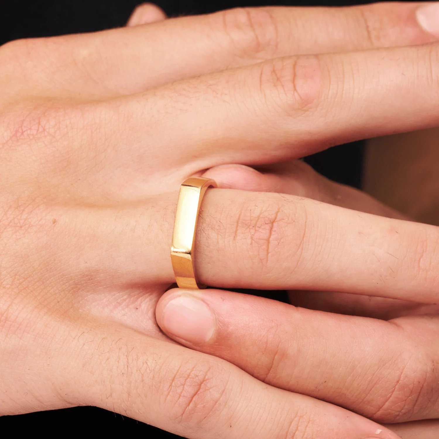 Rectangle Signet Ring (Gold) - Image 4