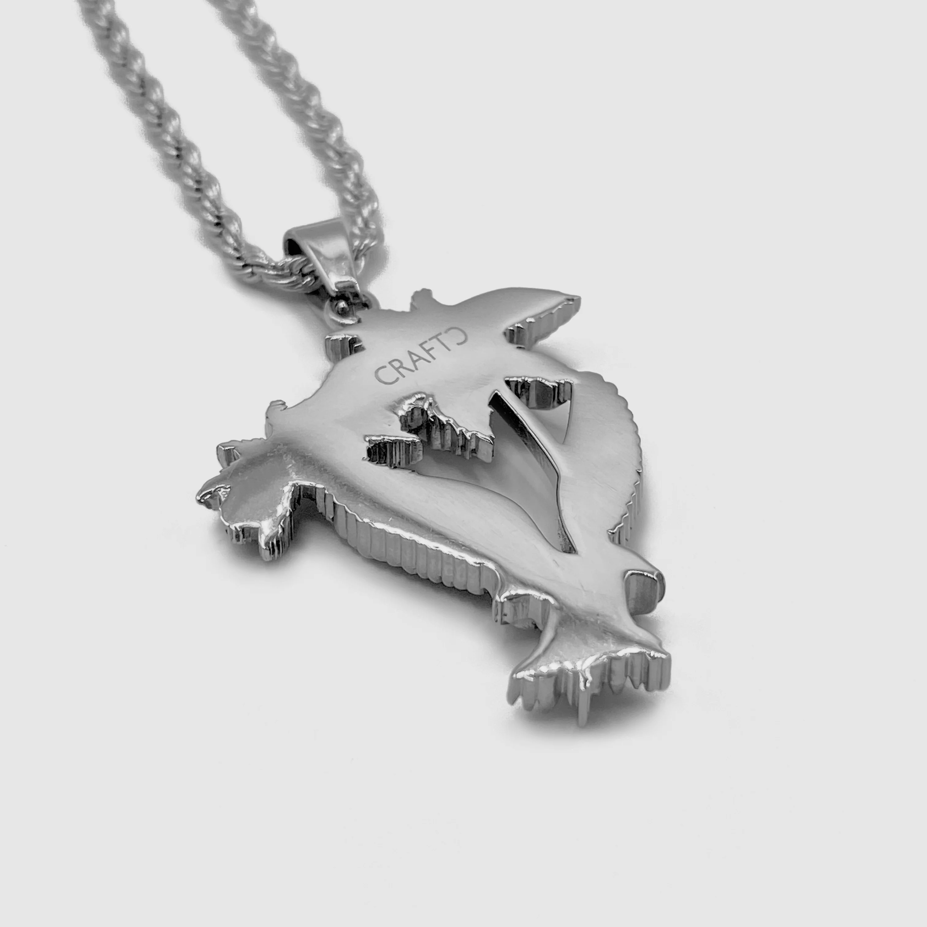 Palm & Dove Pendant (Silver) - Image 4