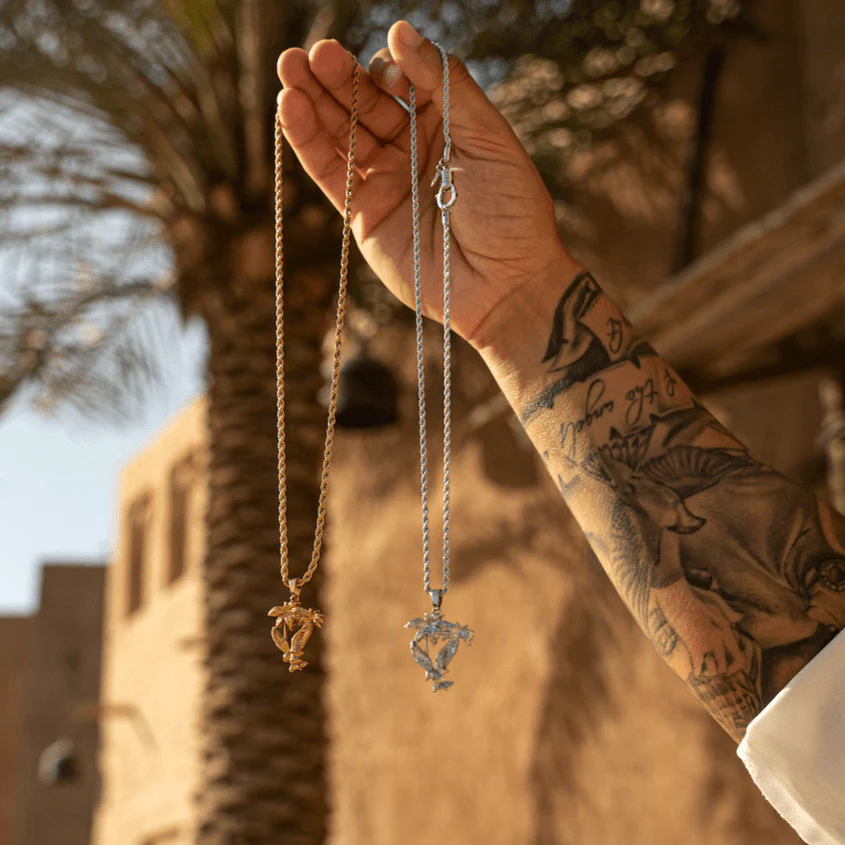 Palm & Dove Pendant (Silver) - Image 5