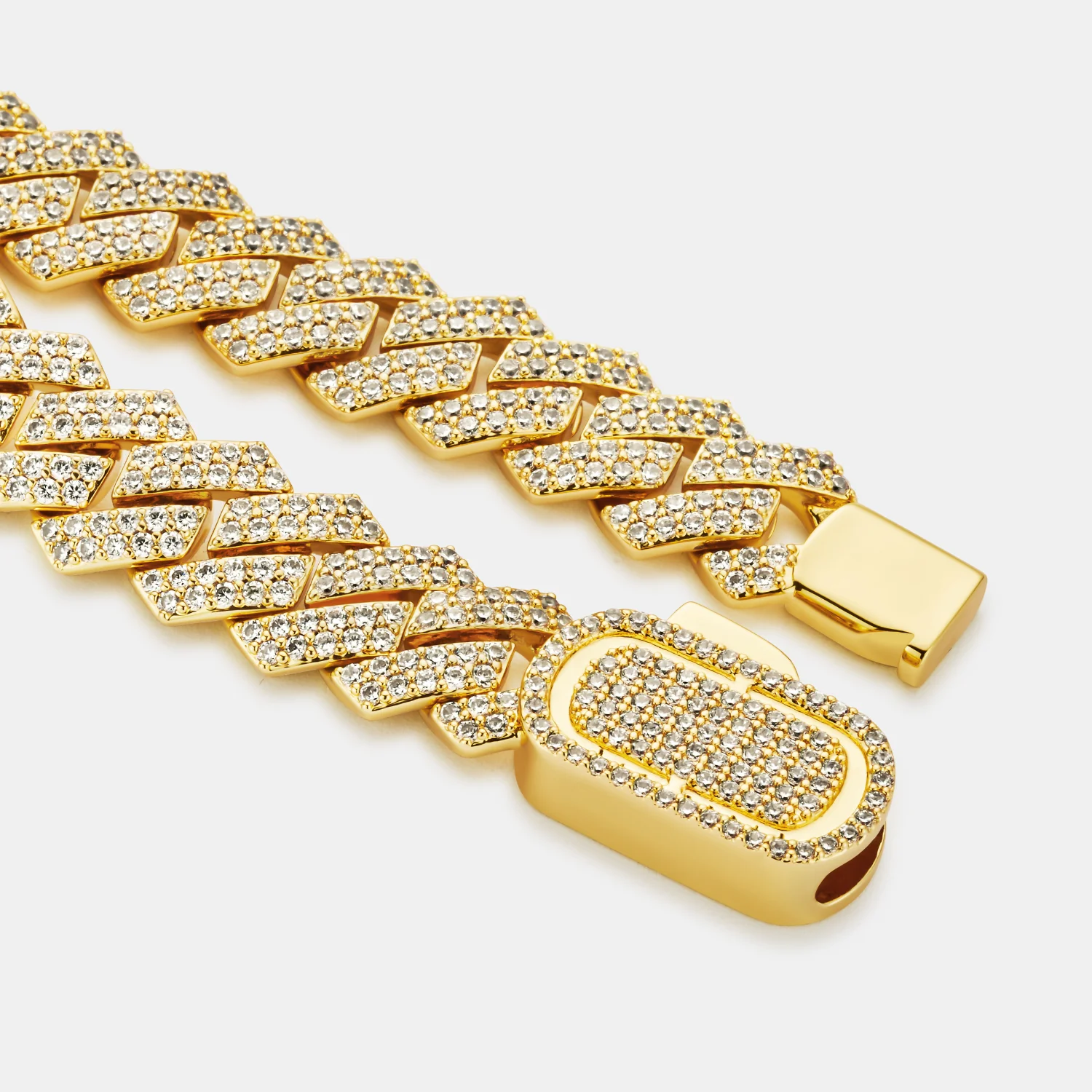 Prong Link Iced Cuban (Gold) 12mm - Image 4