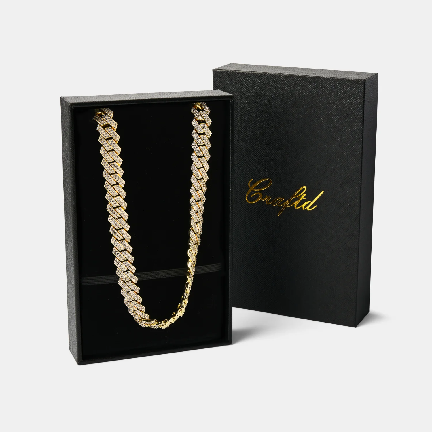 Prong Link Iced Cuban (Gold) 12mm - Image 5