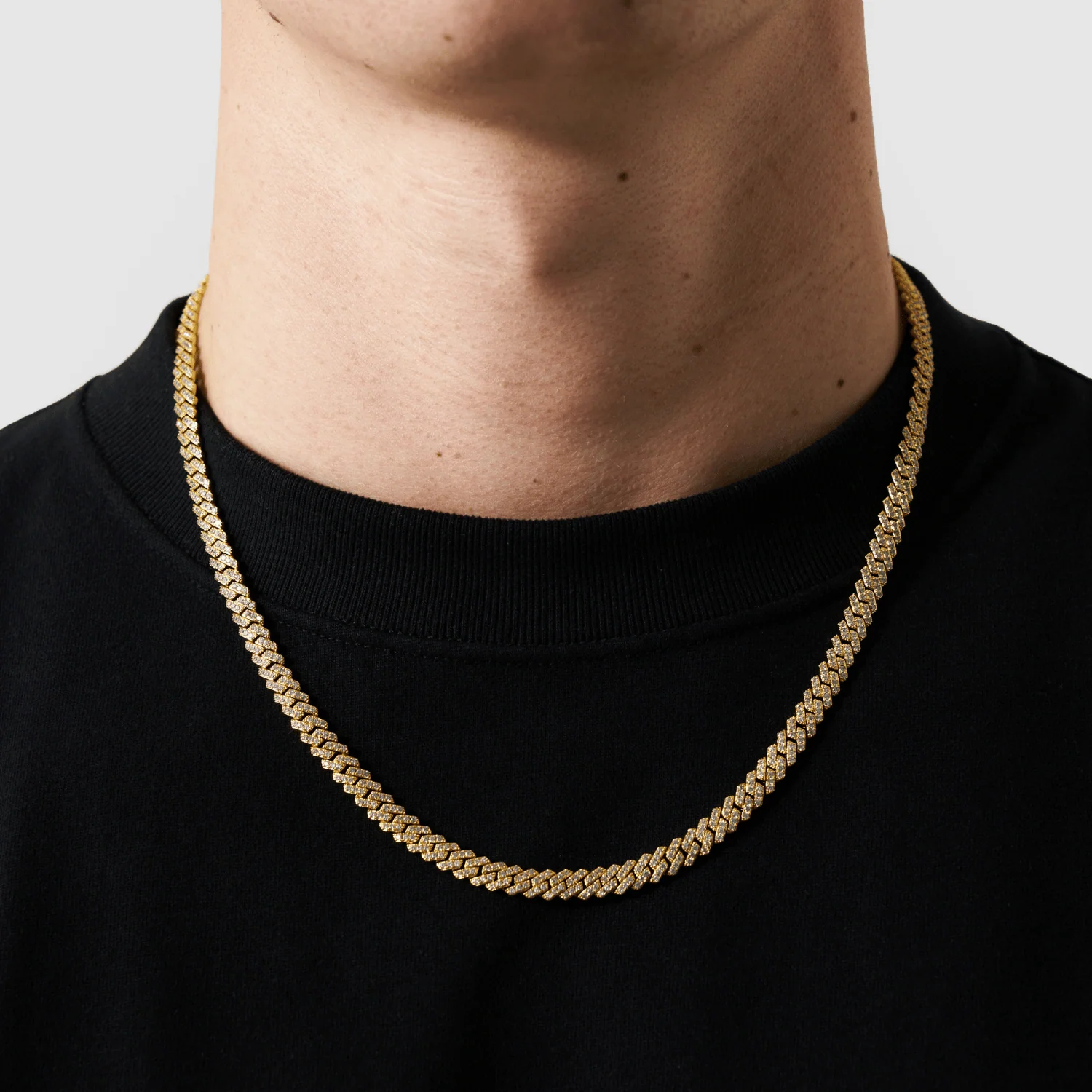Prong Link Iced Cuban (Gold) 6mm - Image 2