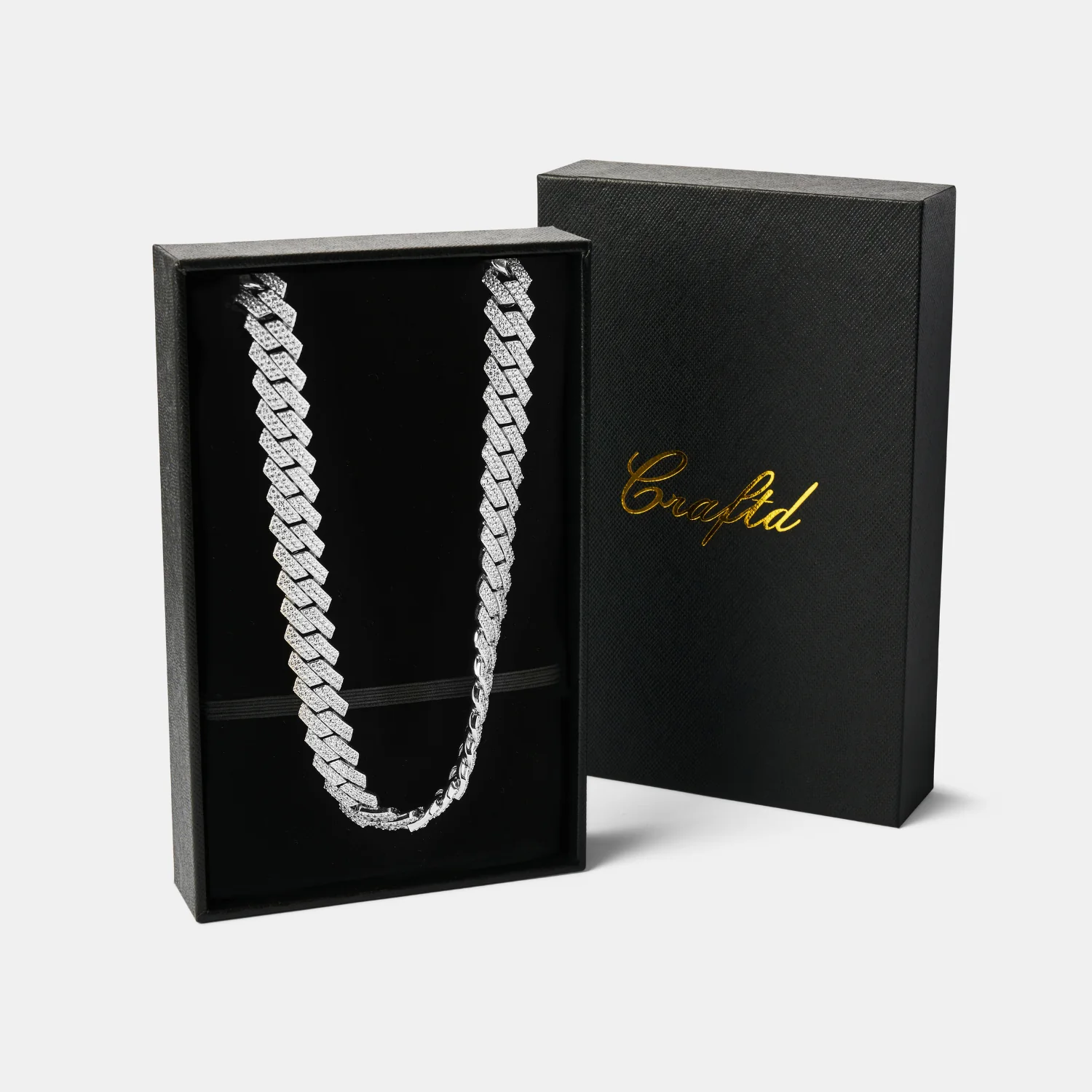Prong Link Iced Cuban (Silver) 12mm - Image 4