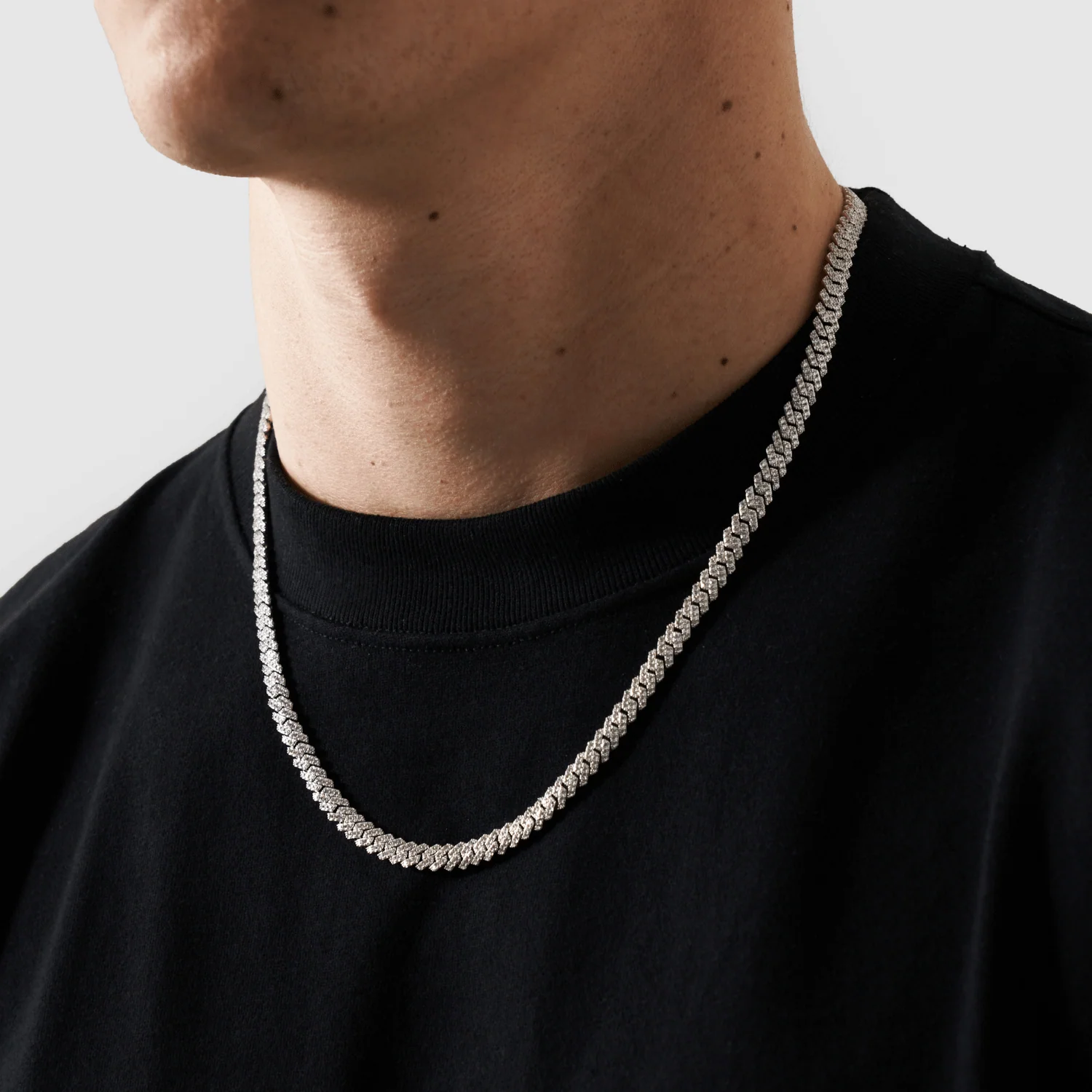 Prong Link Iced Cuban (Silver) 6mm - Image 3