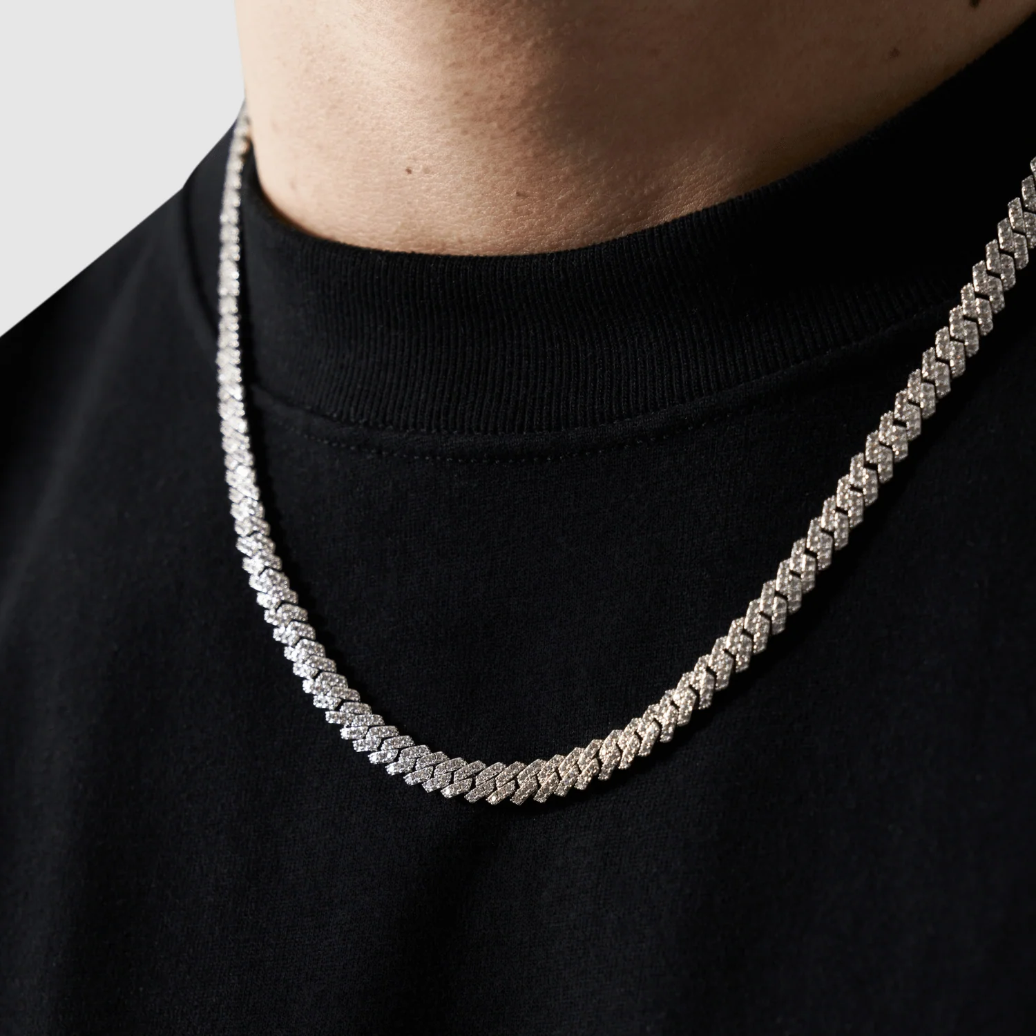 Prong Link Iced Cuban (Silver) 6mm - Image 4