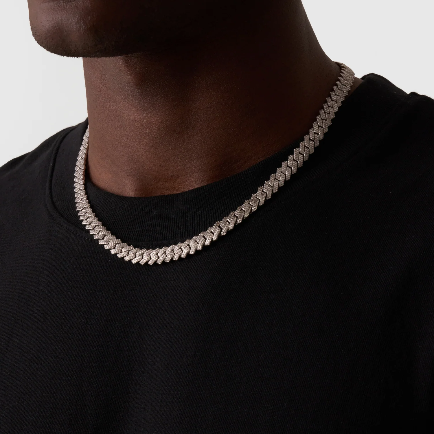 Prong Link Iced Cuban (Silver) 8mm - Image 3