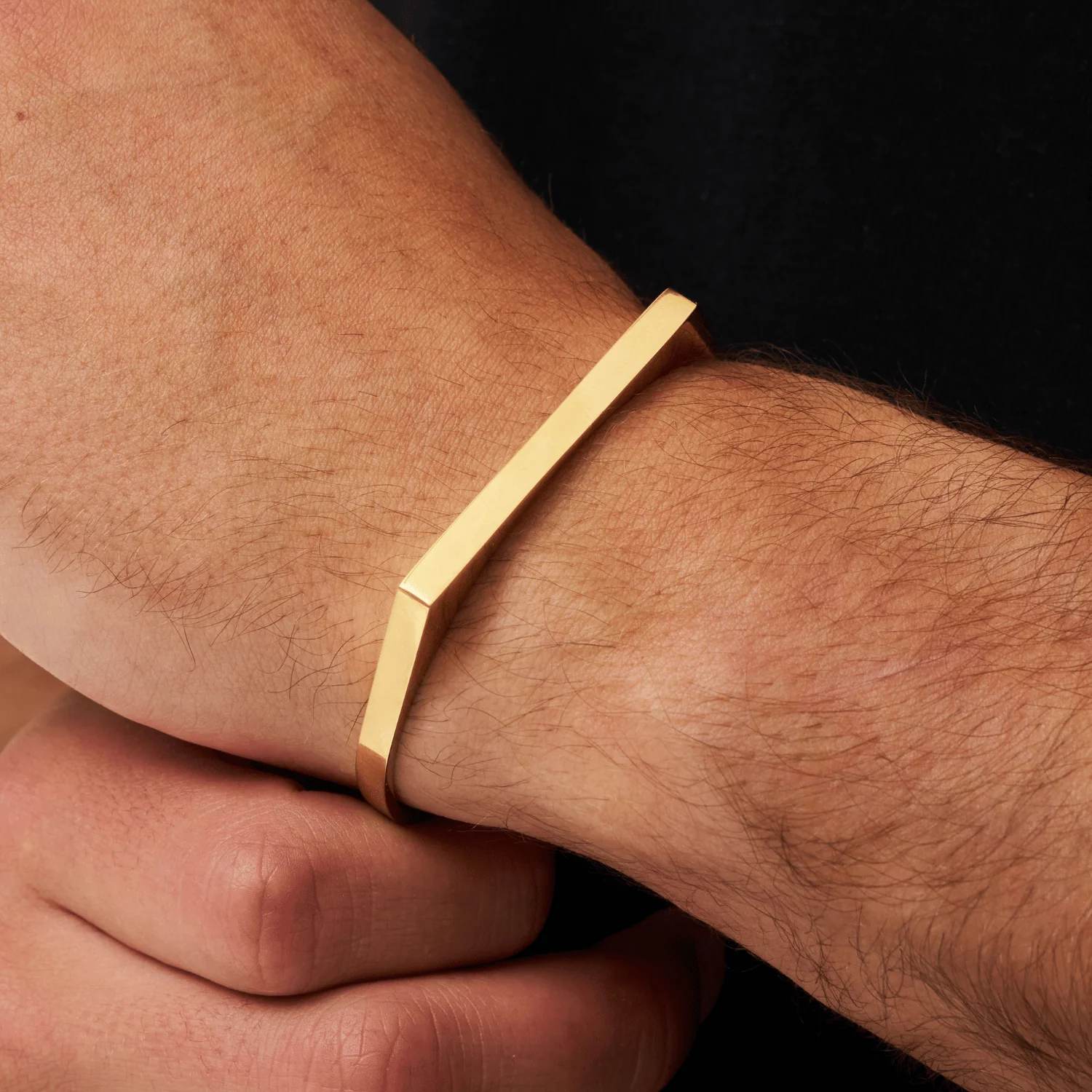 Rectangle Bangle 5mm (Gold) - Image 2