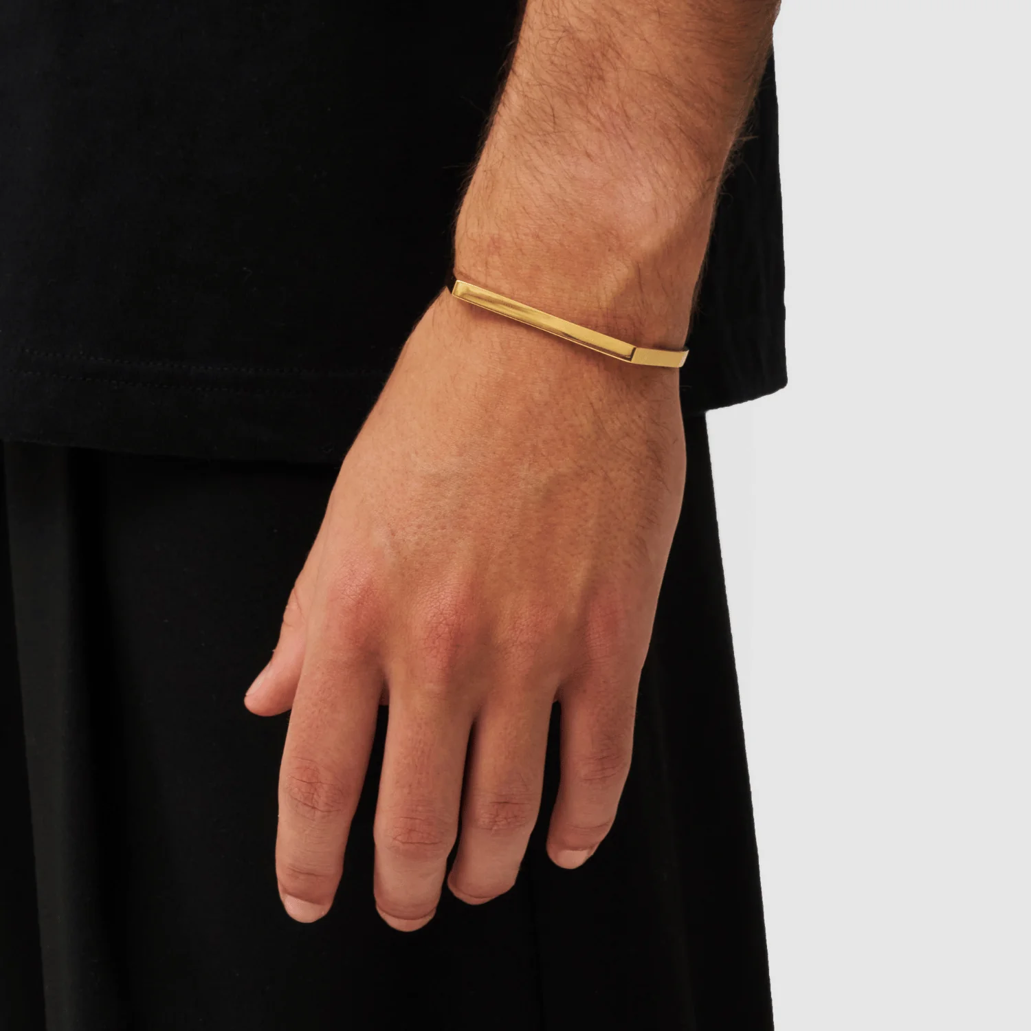 Rectangle Bangle 5mm (Gold) - Image 3
