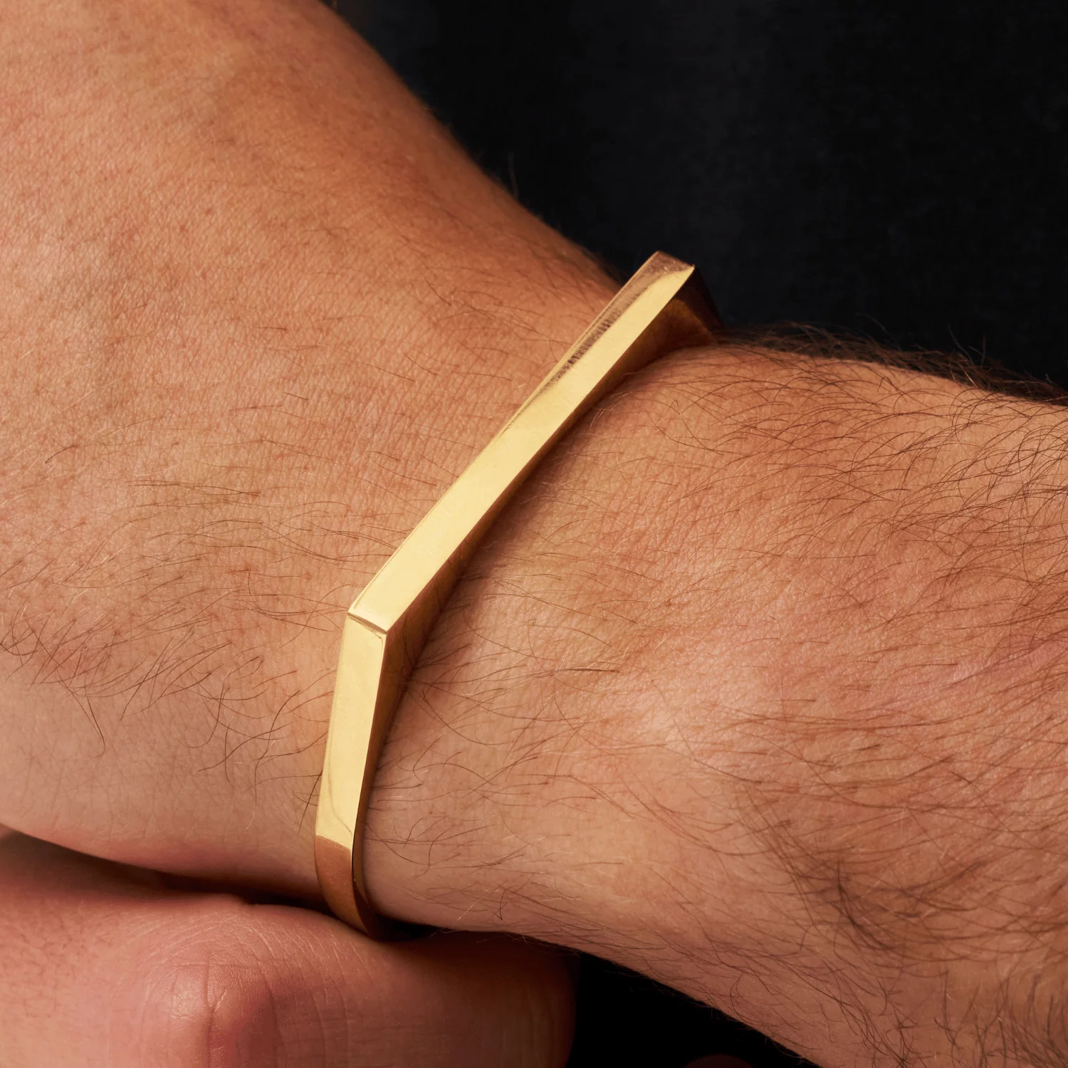 Rectangle Bangle 5mm (Gold) - Image 4