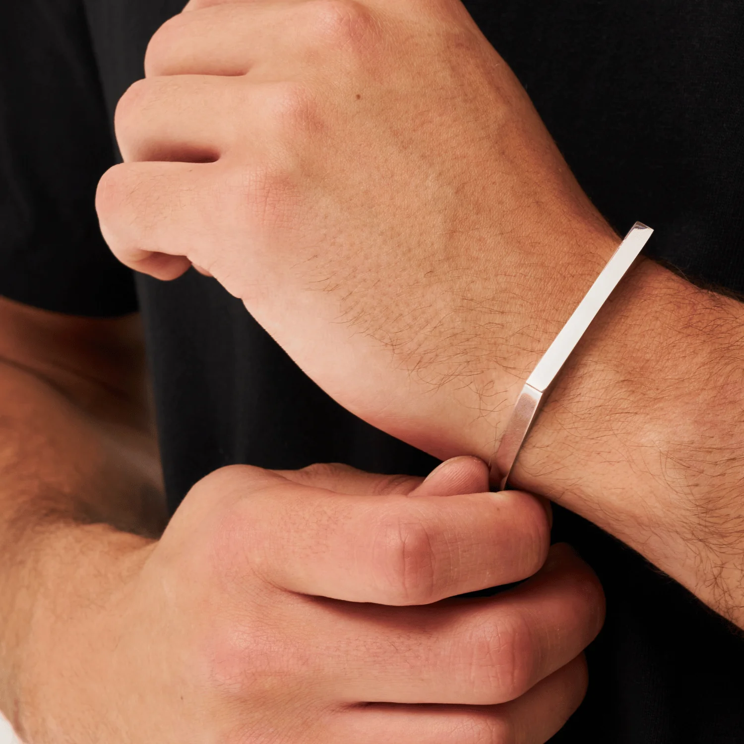 Rectangle Bangle 5mm (Silver) - Image 3