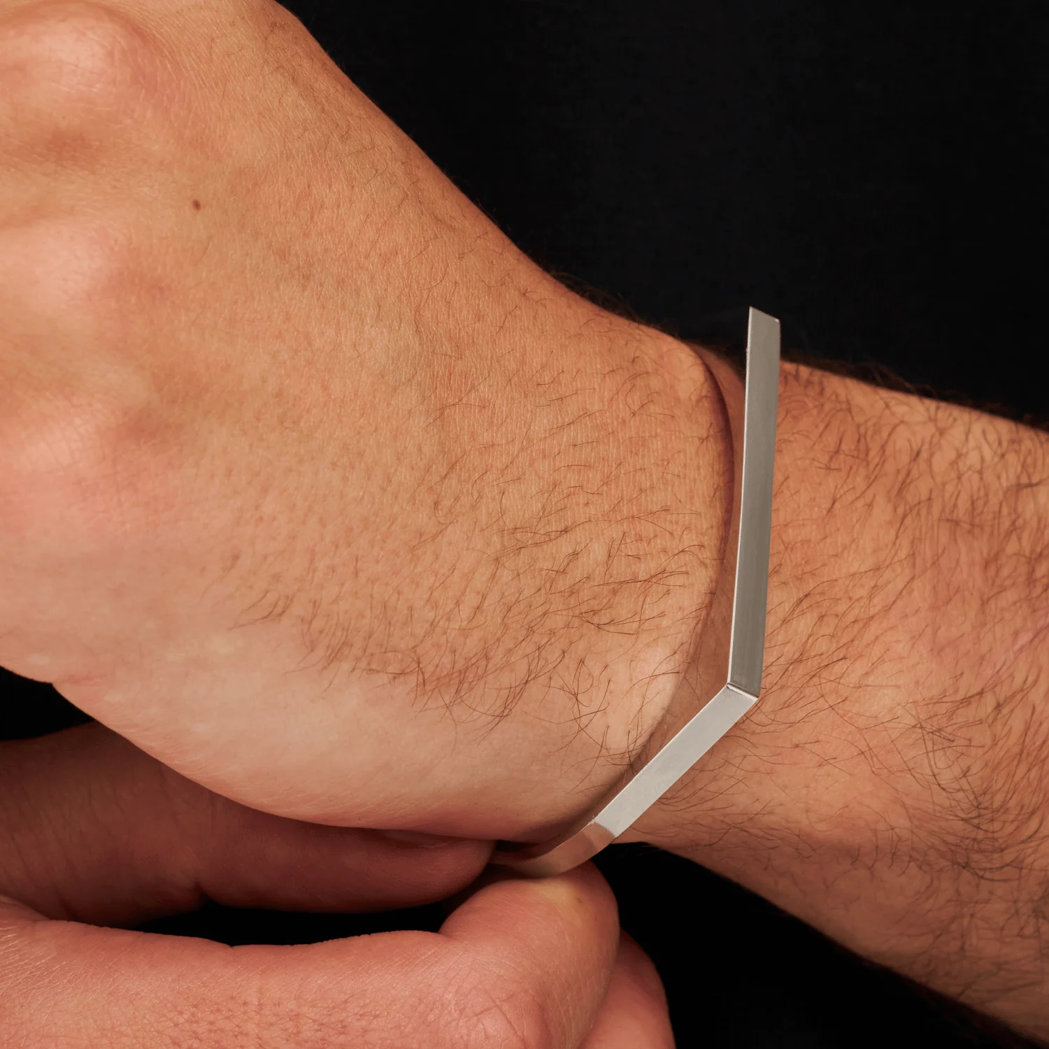 Rectangle Bangle 5mm (Silver) - Image 4