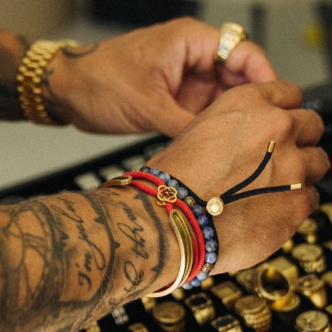 Red Cord Bracelet (Gold) - Image 3