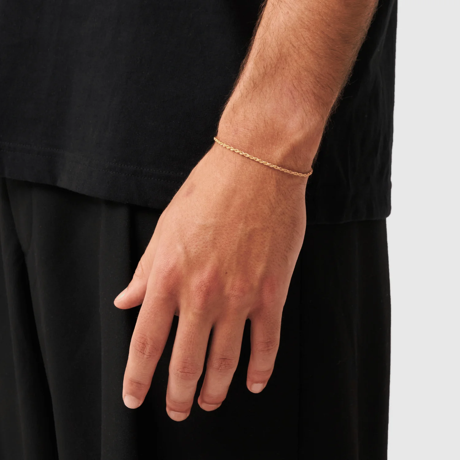 Rope Bracelet (Gold) 2mm - Image 2