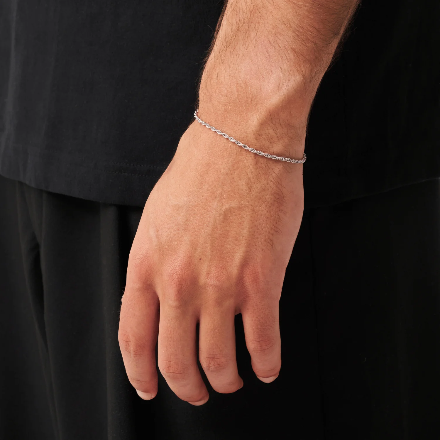 Rope Bracelet (Silver) 2mm - Image 2